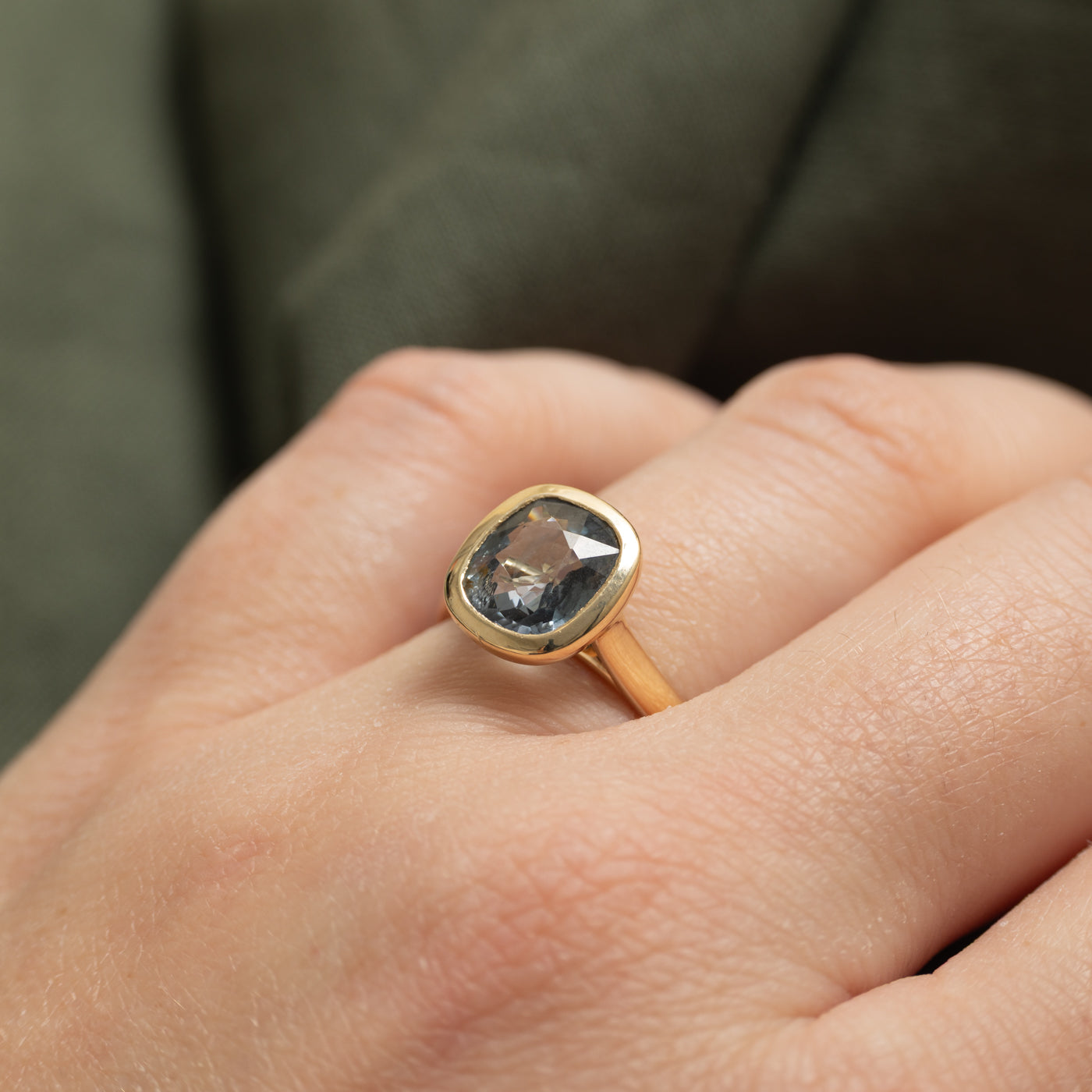 '100 Ways' Bezel Set Elongated Cushion Spinel Ring | 2.63ct | SZ 6