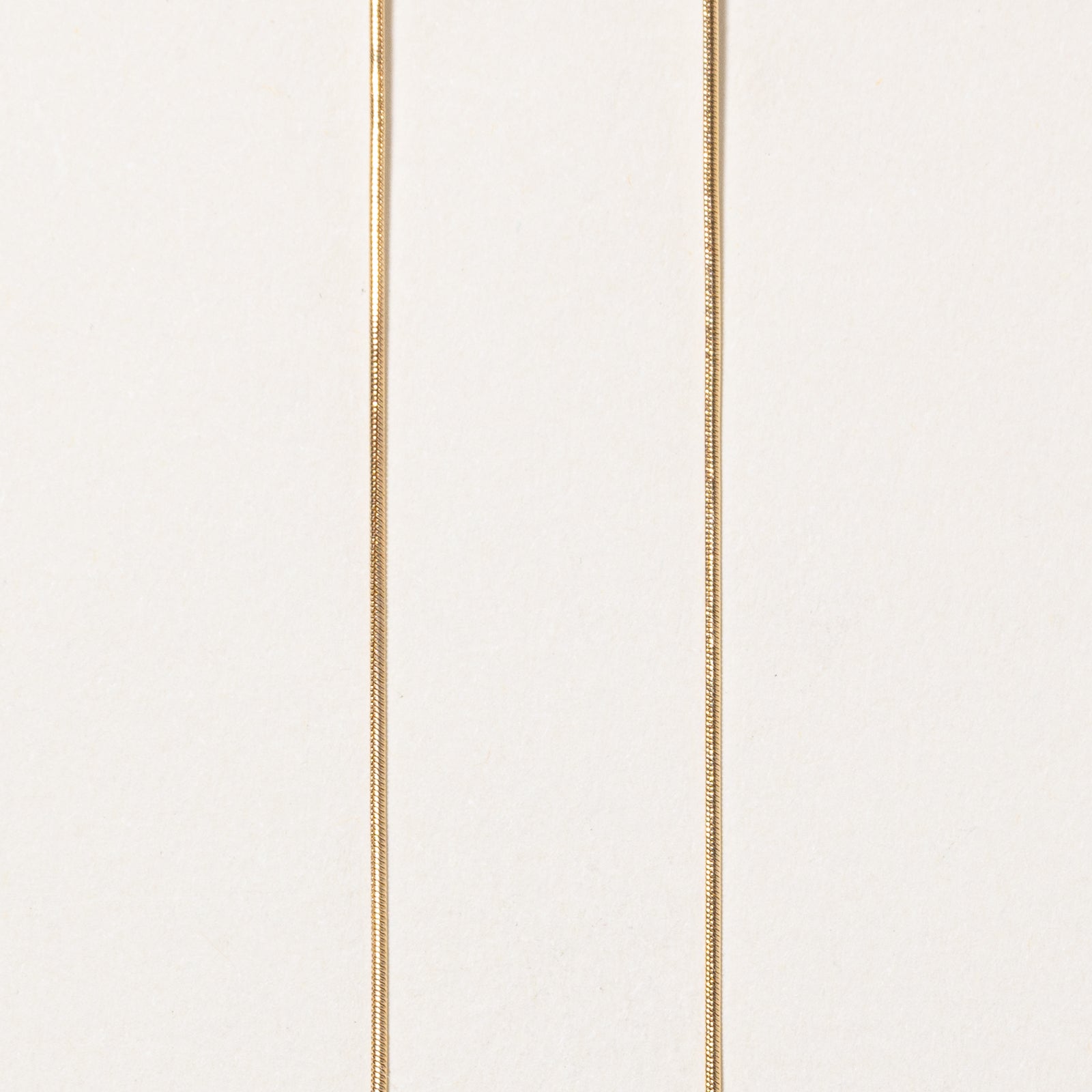 Canadian 10k Yellow Gold Snake Chain Lariat Necklace | 21.5"