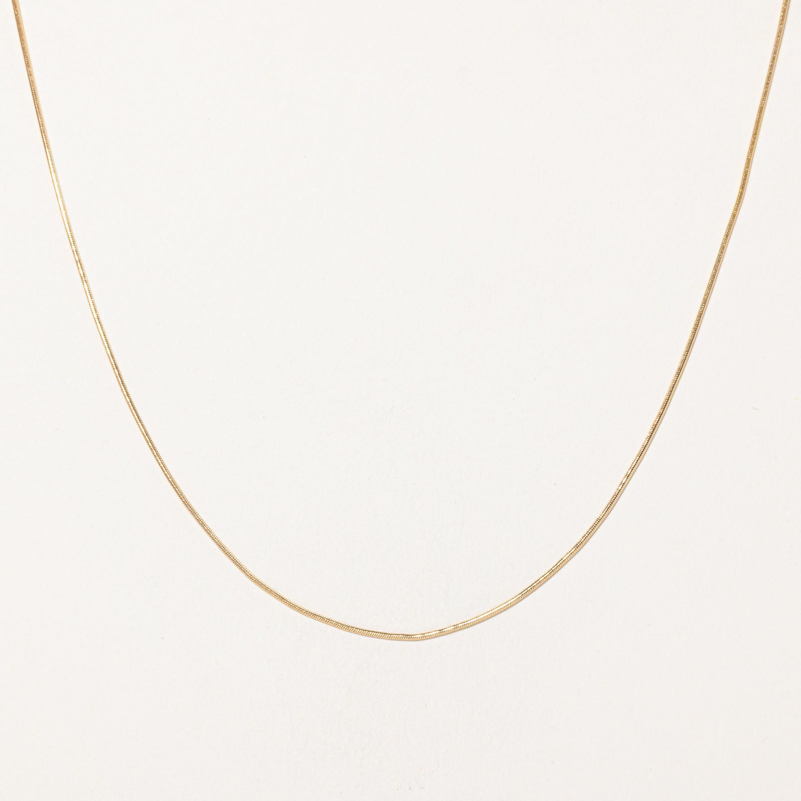Canadian 10k Yellow Gold Snake Chain Lariat Necklace | 21.5"