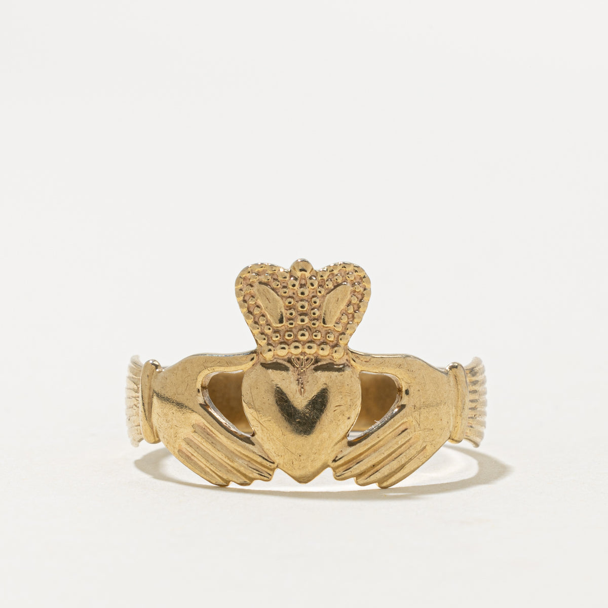 Dublin 9k Yellow Gold Claddagh Ring | SZ 11.5