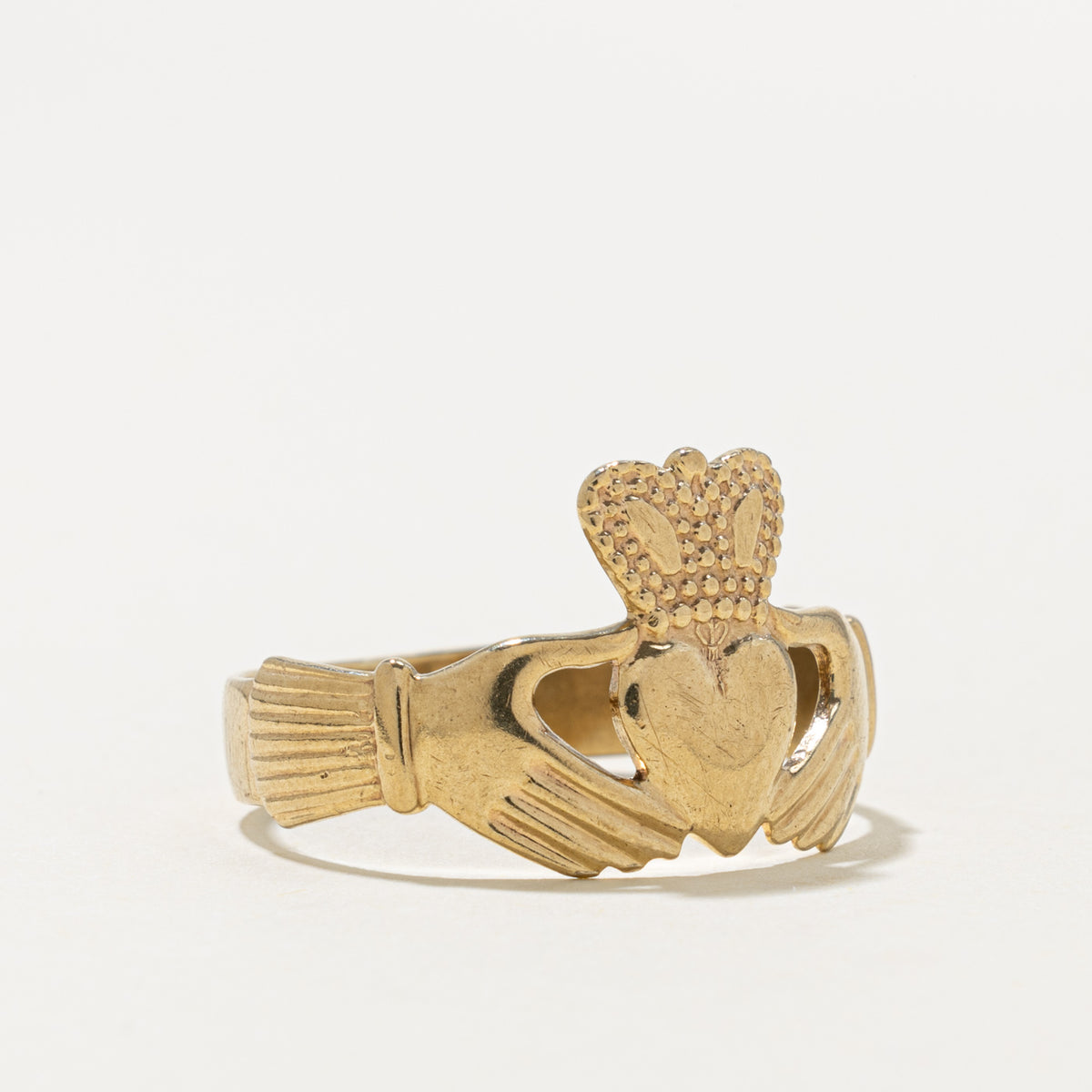 Dublin 9k Yellow Gold Claddagh Ring | SZ 11.5