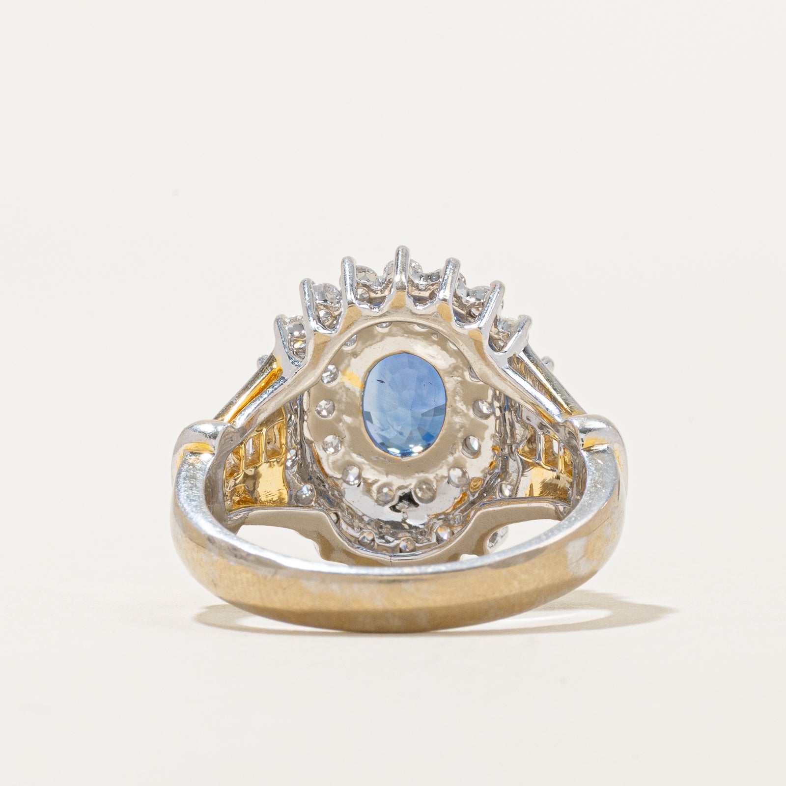 2.00ct Unheated Sapphire & Diamond Ring | 2.00ct | 3.09ctw | SZ 7