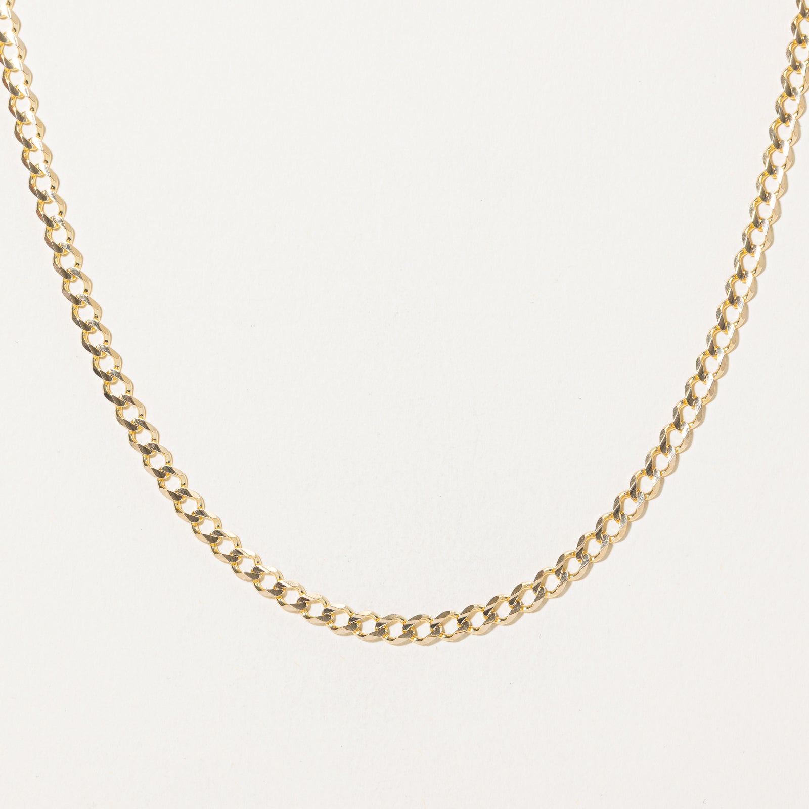 14k Yellow Gold Curb Link Chain | 20"