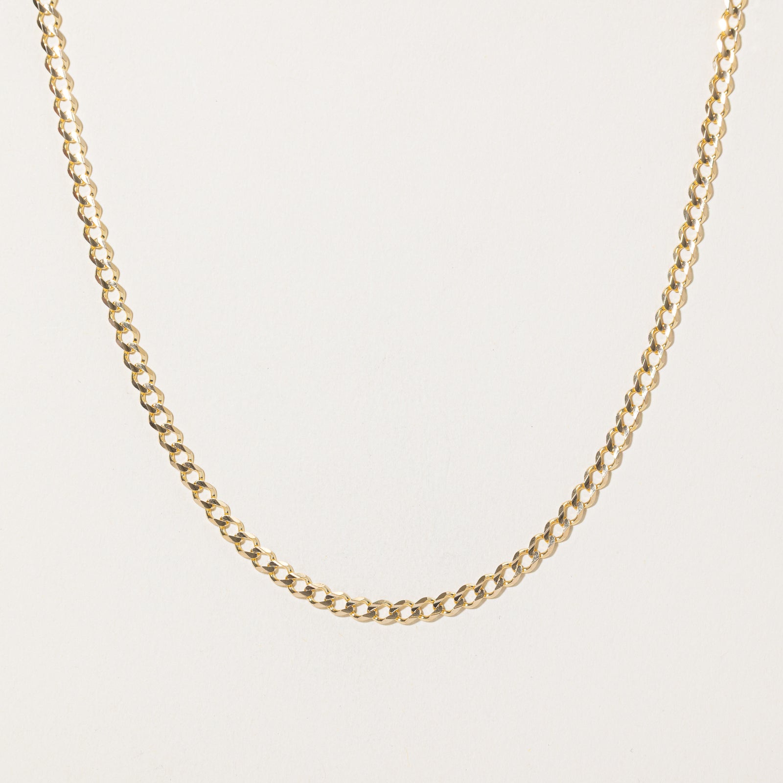 14k Yellow Gold Curb Link Chain | 20"