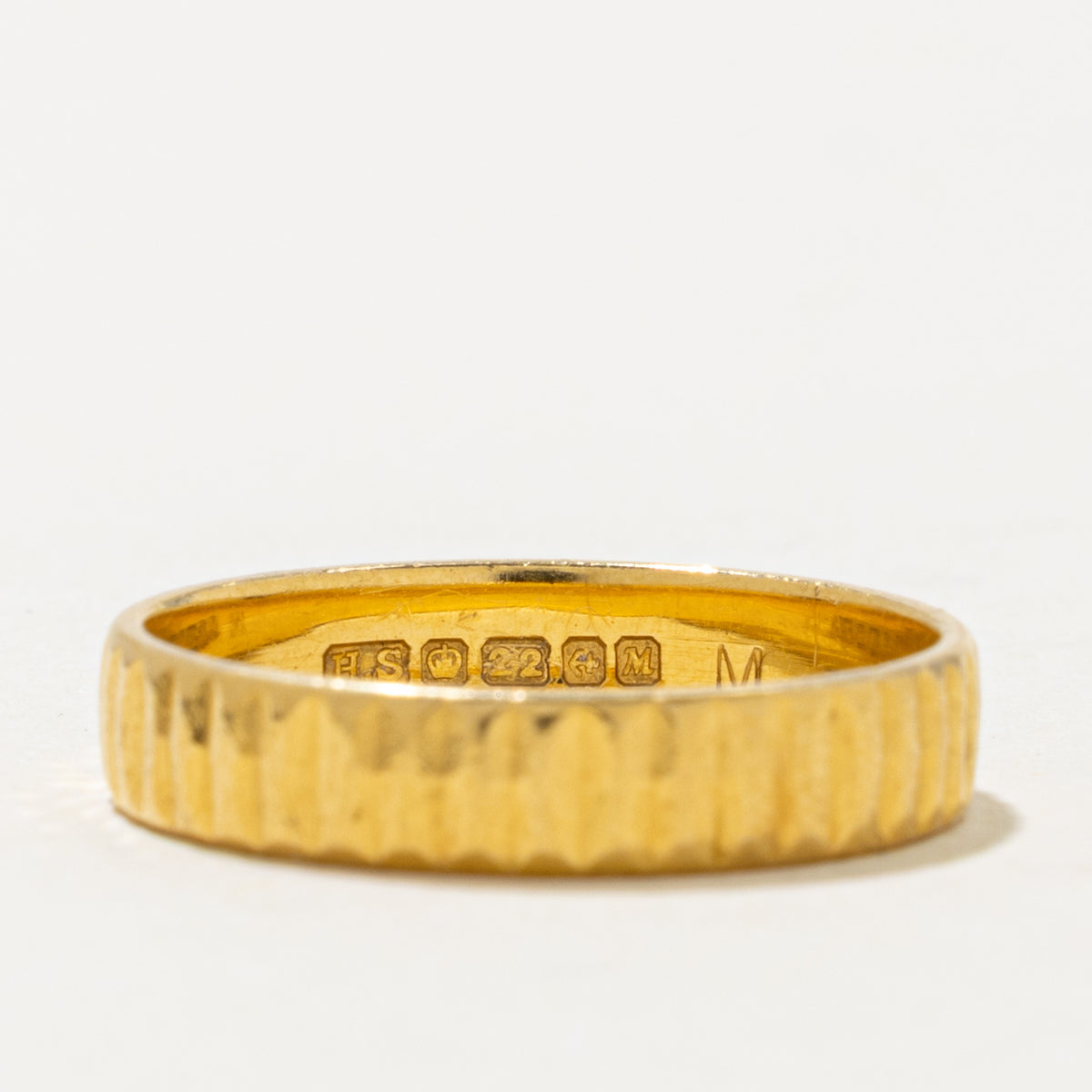 1961 Birmingham 22k Yellow Gold Grooved Band | 3.90mm | SZ 6.25