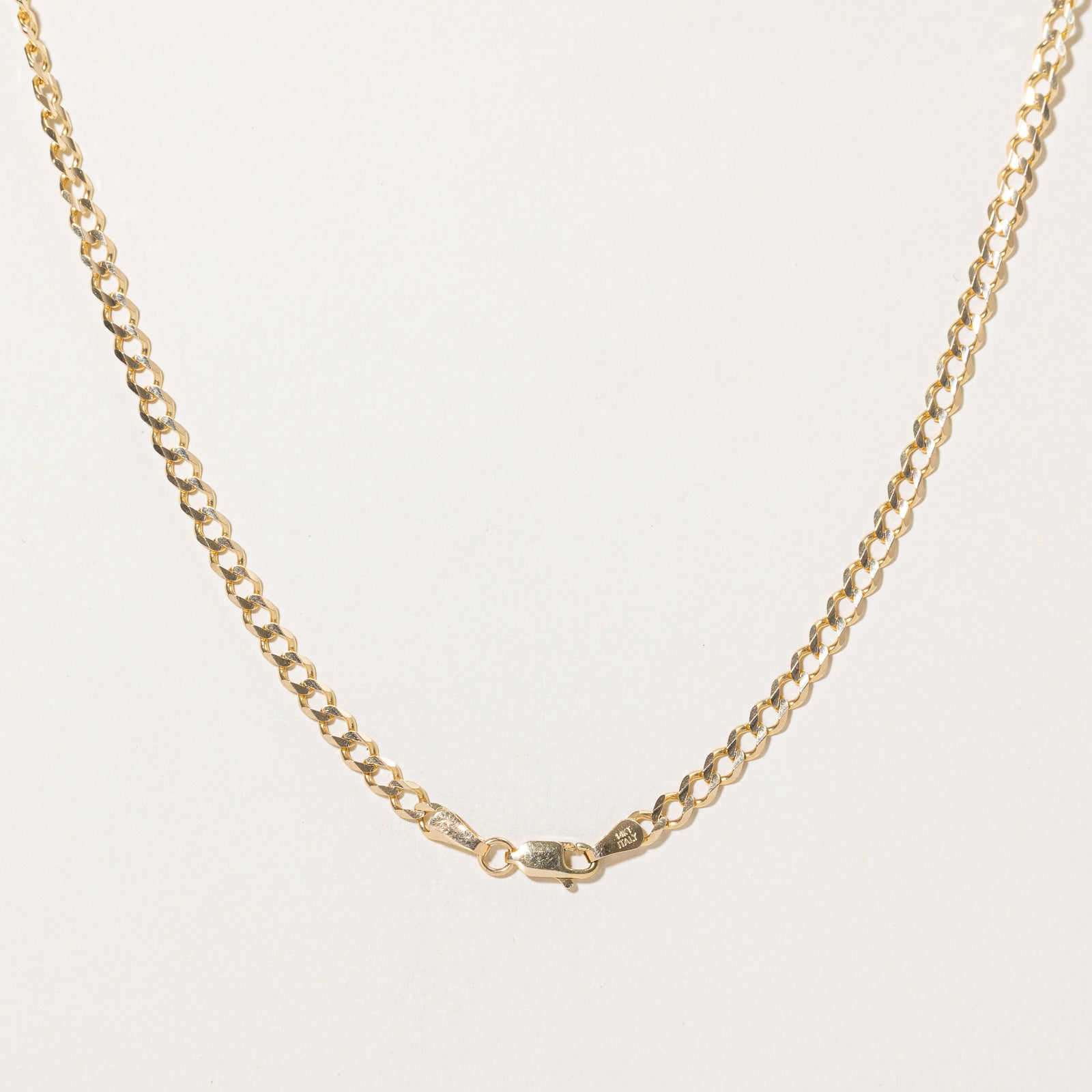 14k Yellow Gold Curb Link Chain | 20"