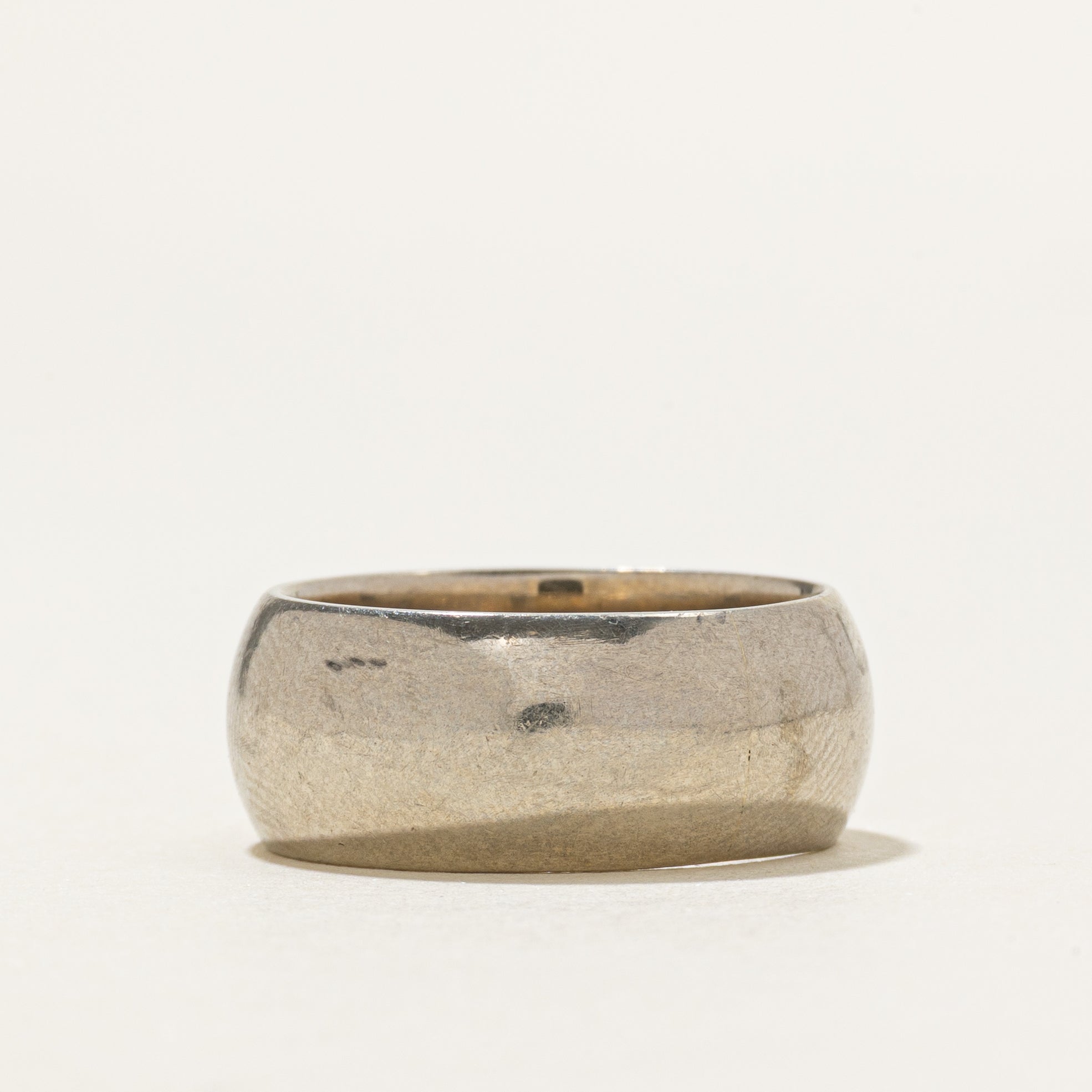 10K White Gold Band | 8mm | SZ 5.25