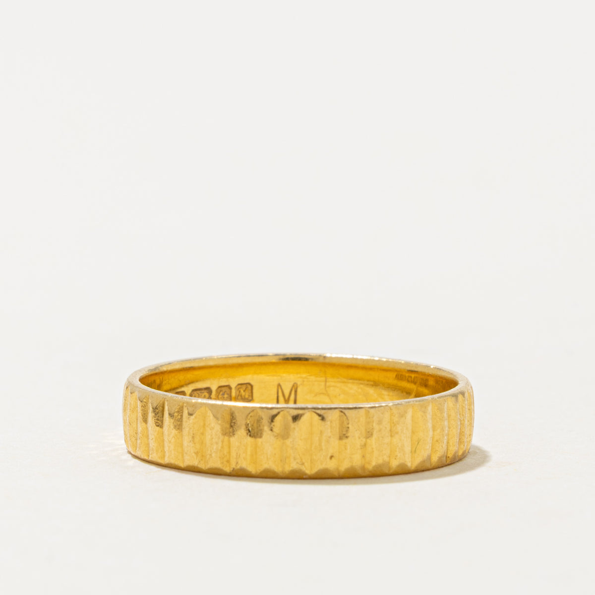 1961 Birmingham 22k Yellow Gold Grooved Band | 3.90mm | SZ 6.25