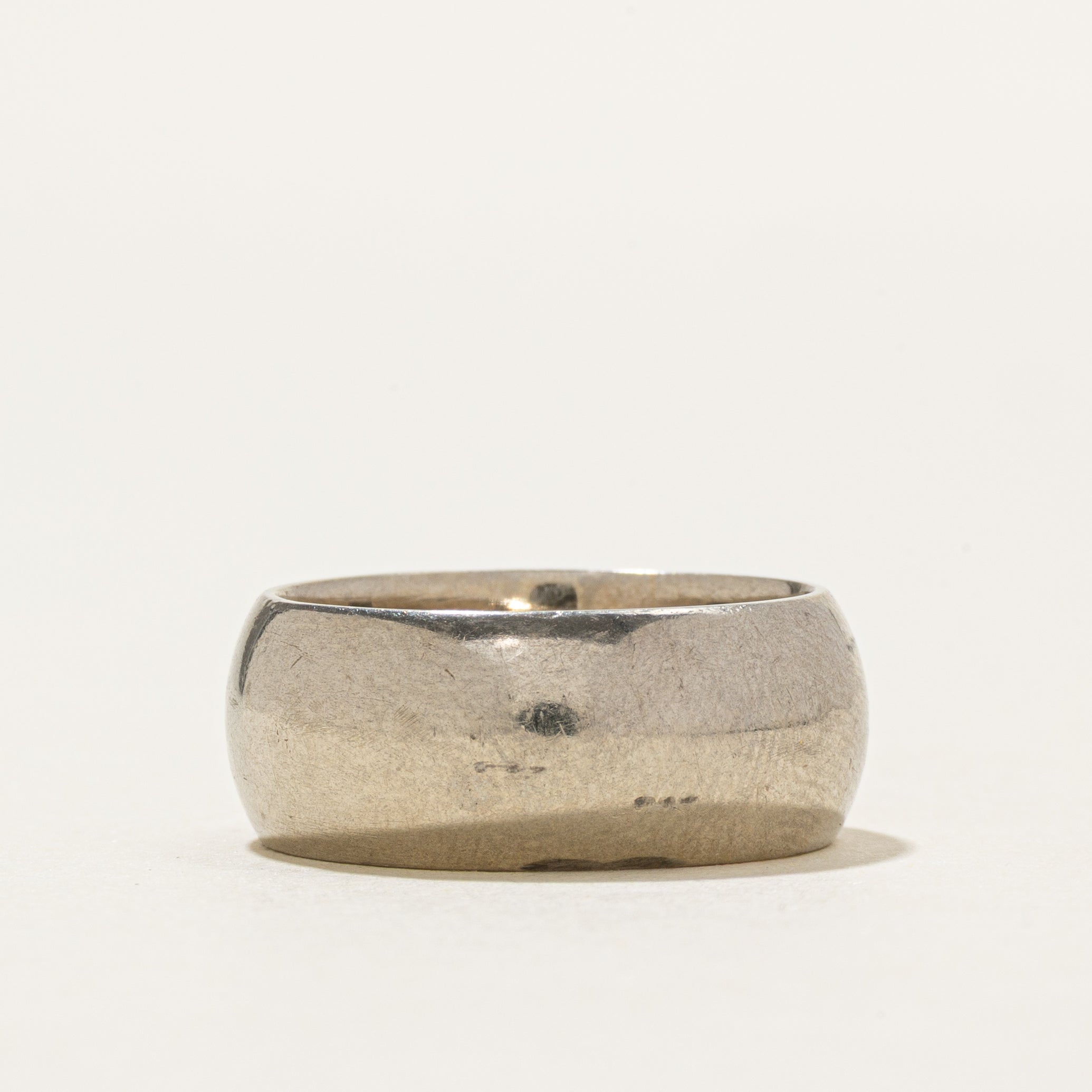 10K White Gold Band | 8mm | SZ 5.25