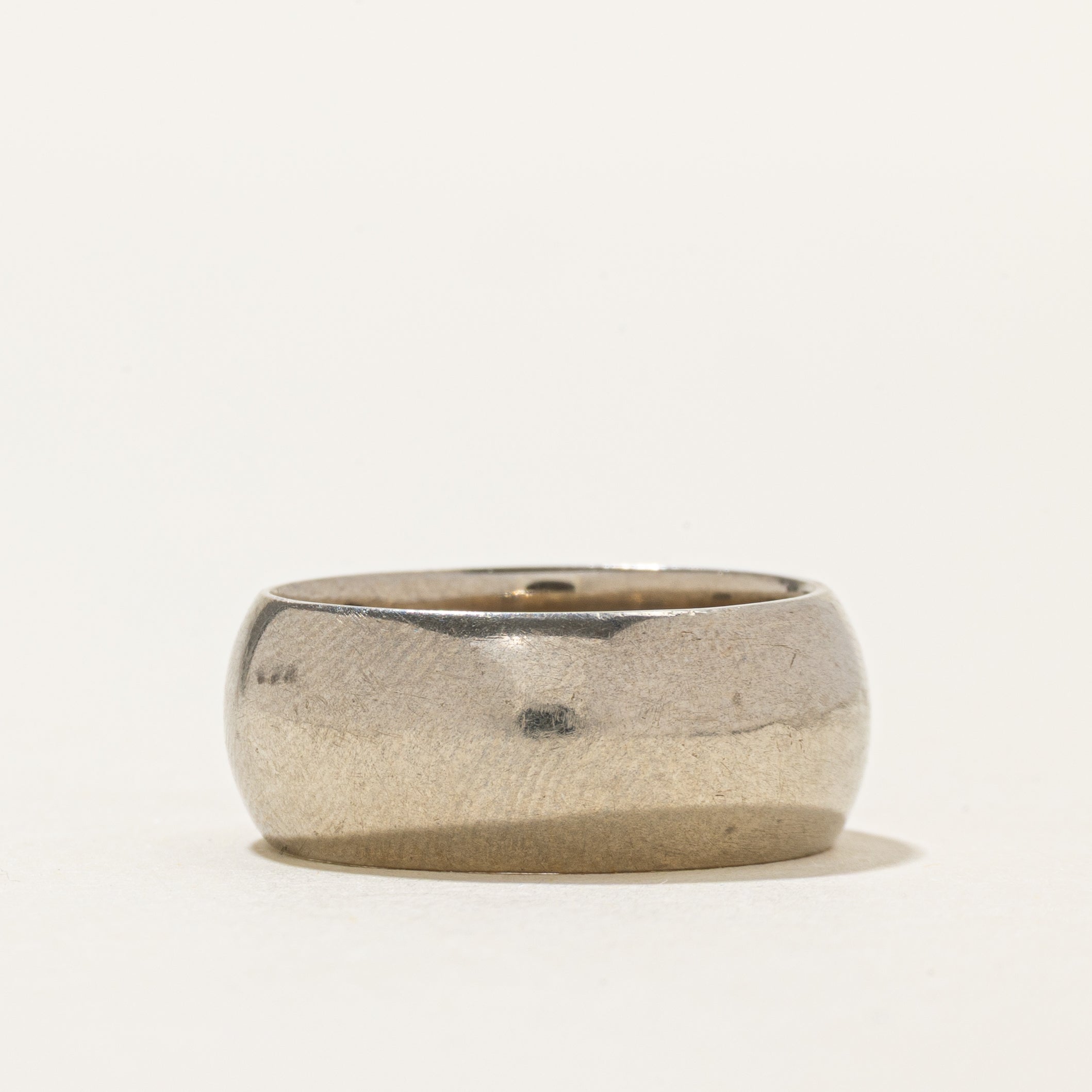 10K White Gold Band | 8mm | SZ 5.25