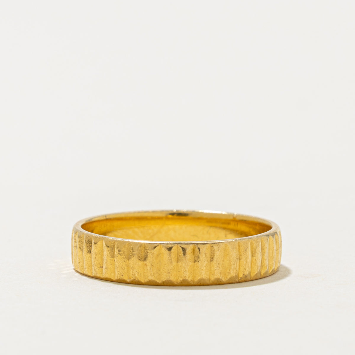 1961 Birmingham 22k Yellow Gold Grooved Band | 3.90mm | SZ 6.25