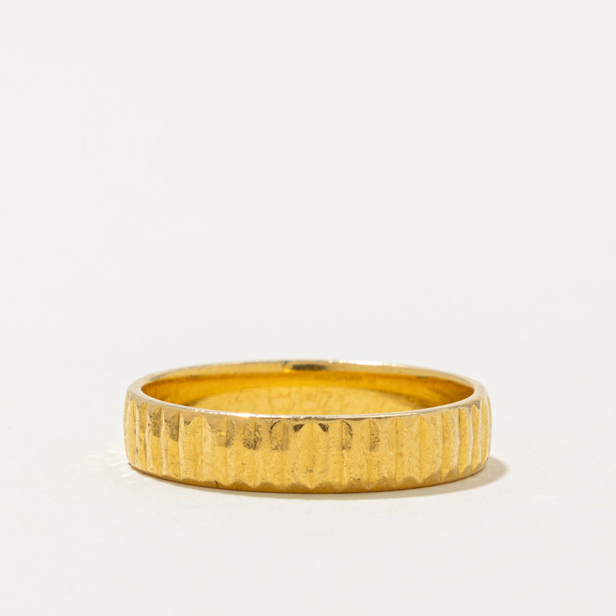 1961 Birmingham 22k Yellow Gold Grooved Band | 3.90mm | SZ 6.25