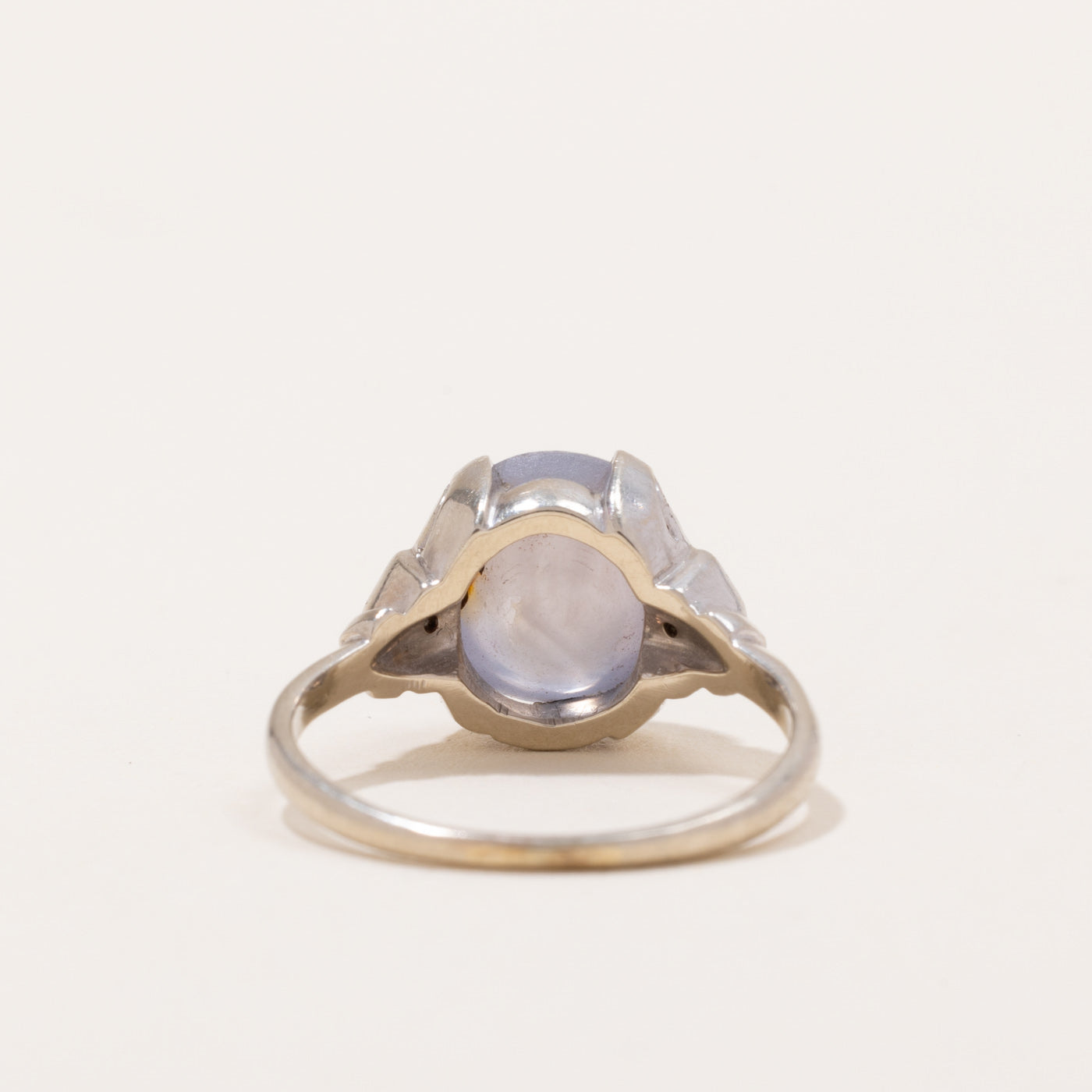 Vintage Natural Star Sapphire & Old-cut Diamond Ring | 8.50ct, 0.08ctw | SZ 6.5 |