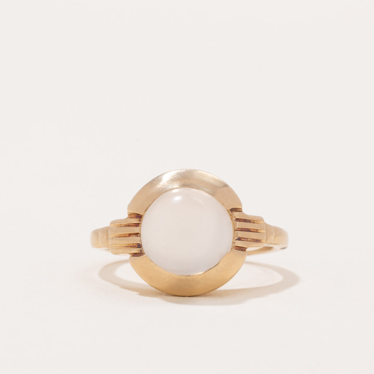 Bague Ancienne Des Années 1920 – étoile Avec Pierre De Lune, Or 10 Carats Multi-ton, Taille 6 UK
