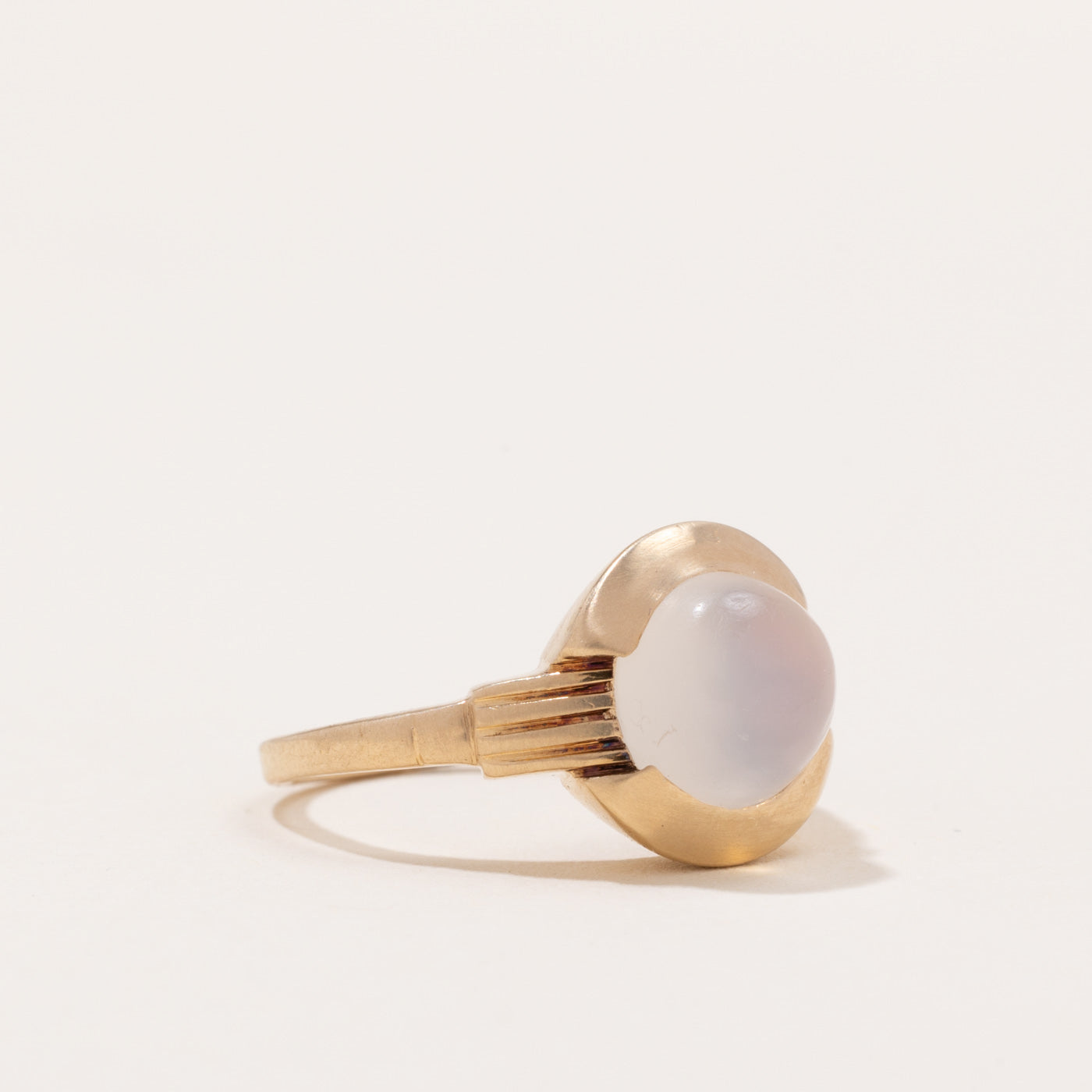 Bague ancienne Art Déco en pierre de lune | 2,20 ct | Taille 4,25 |