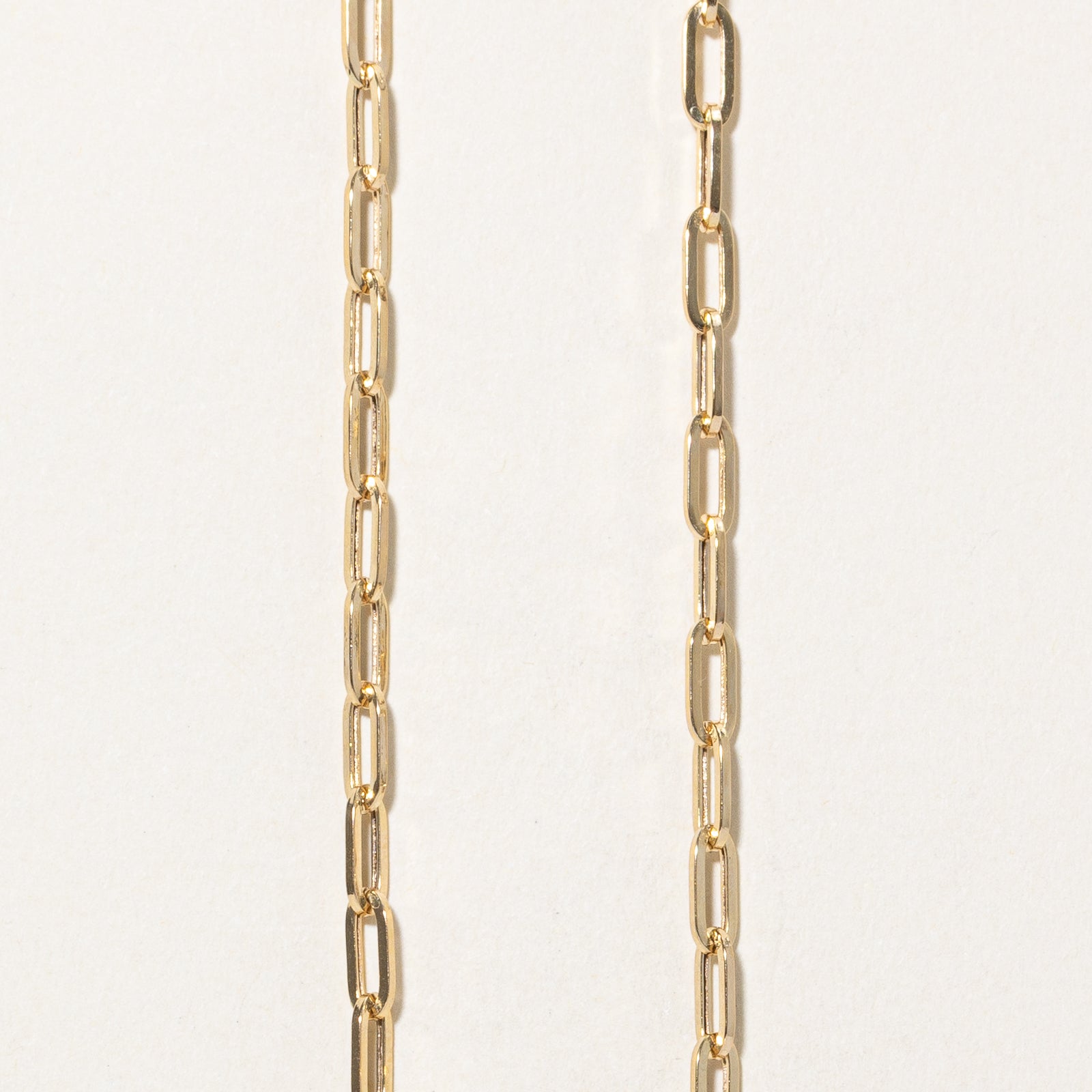 18k Yellow Gold Paperclip Chain | 15"