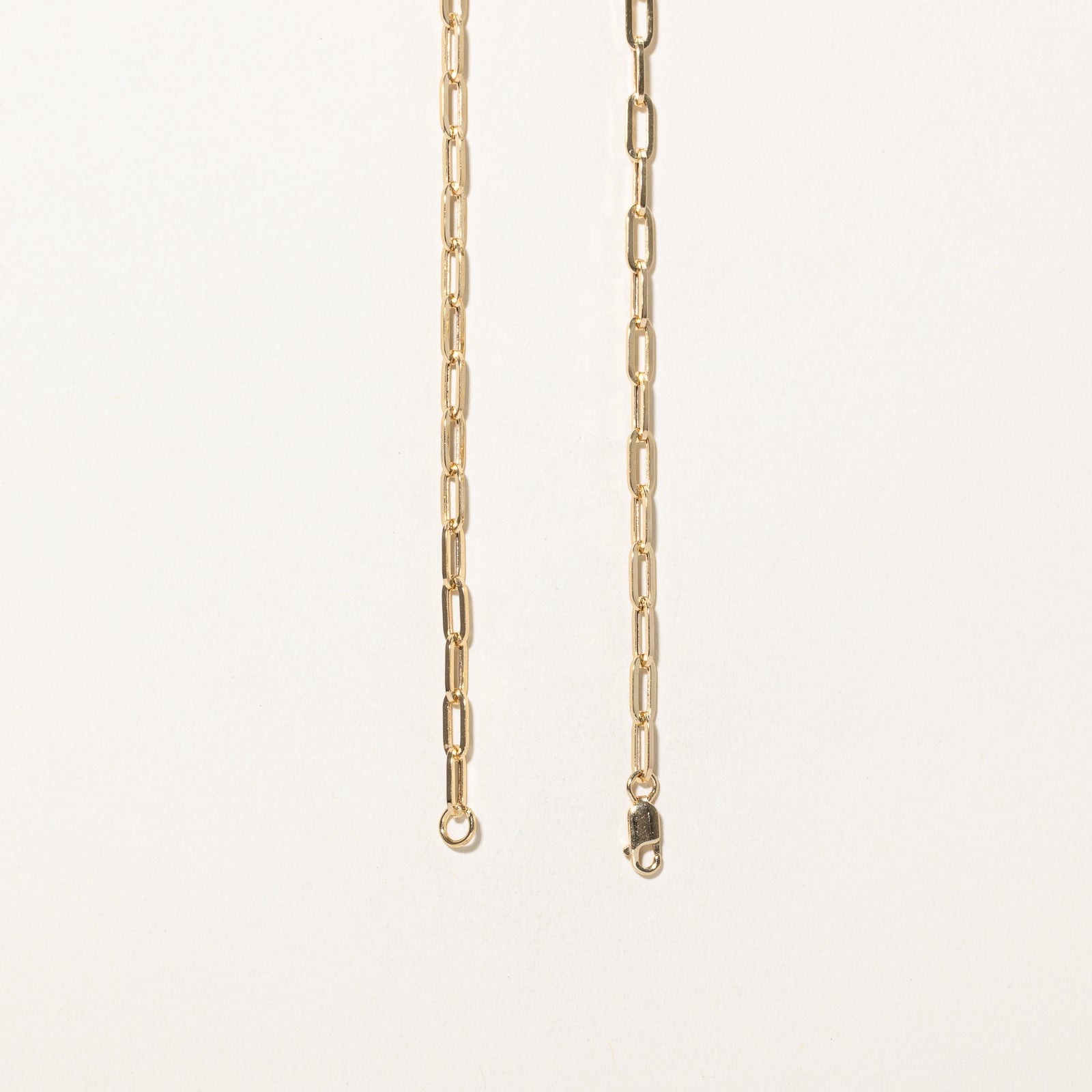 18k Yellow Gold Paperclip Chain | 15"