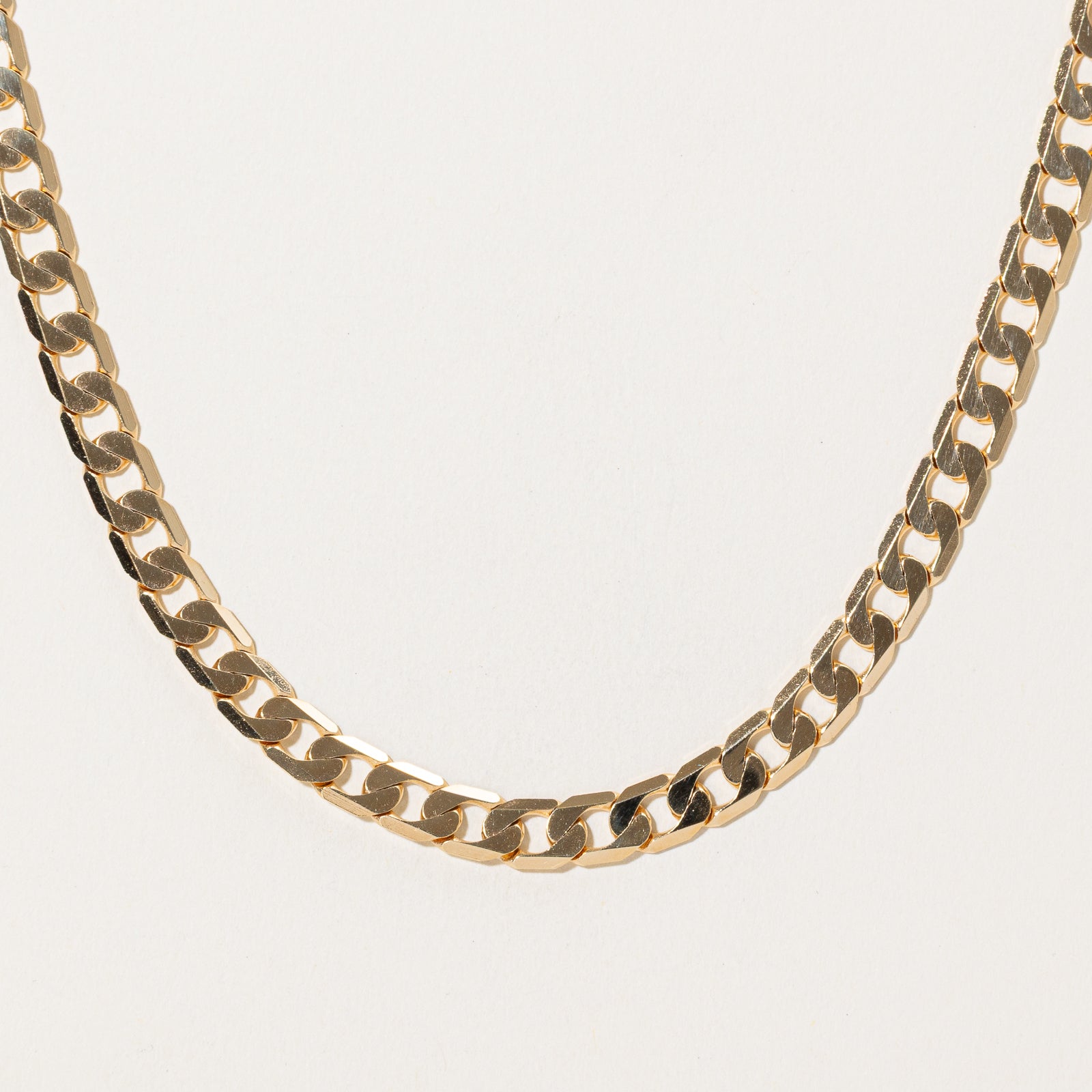 10k Yellow Gold Curb Link Chain | 21.5"