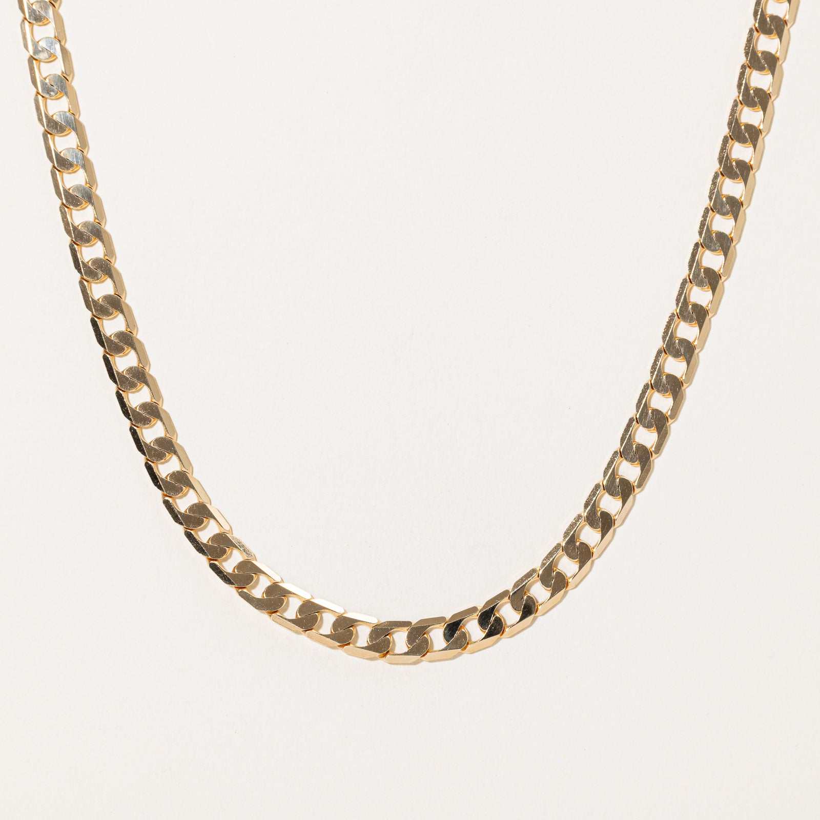 10k Yellow Gold Curb Link Chain | 21.5"
