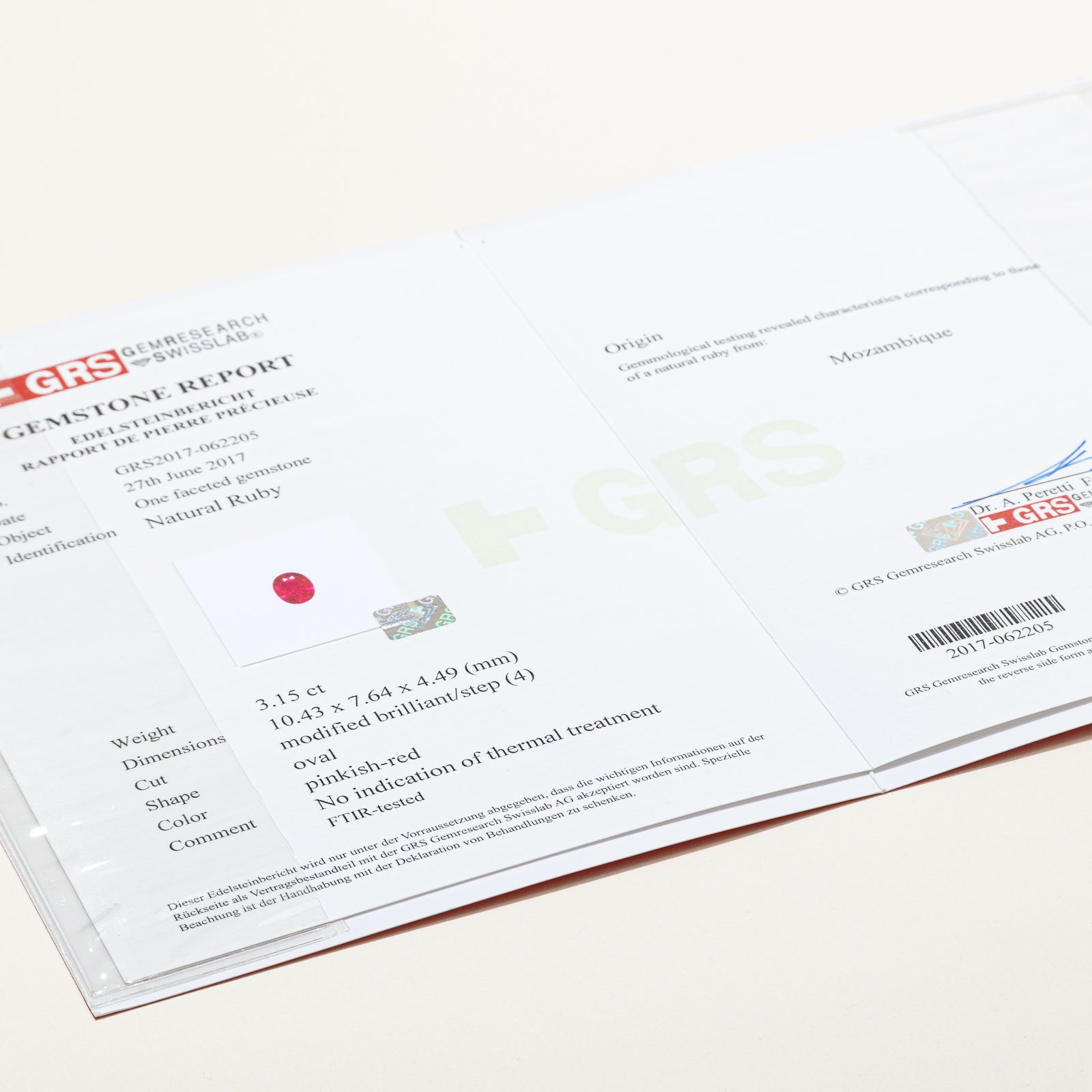 3.15ct GRS Unheated Pinkish Red Ruby & Diamond Basket Set Ring | 3.15ct | 0.40ctw | SZ 6.25