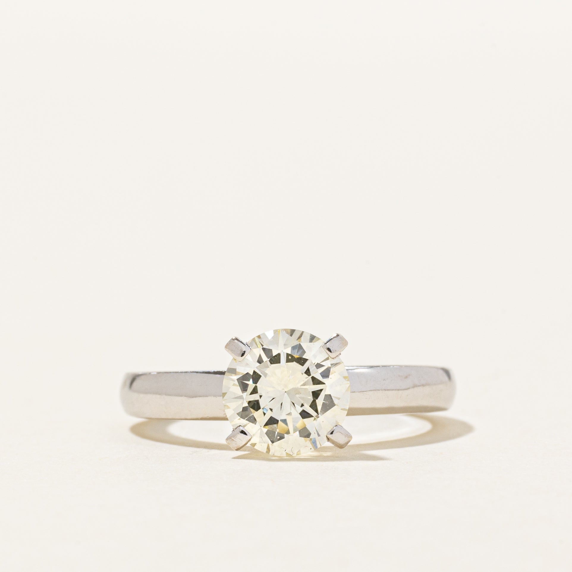 18k Solitaire Natural Diamond Engagement Ring | 1.25ct | SZ 5