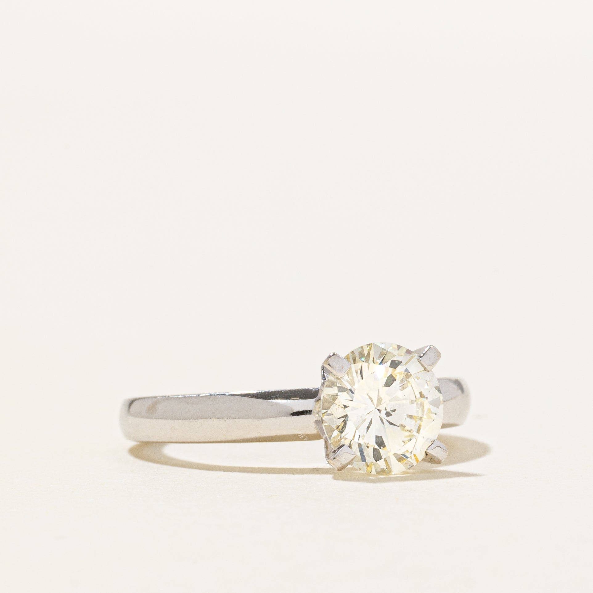18k Solitaire Natural Diamond Engagement Ring | 1.25ct | SZ 5