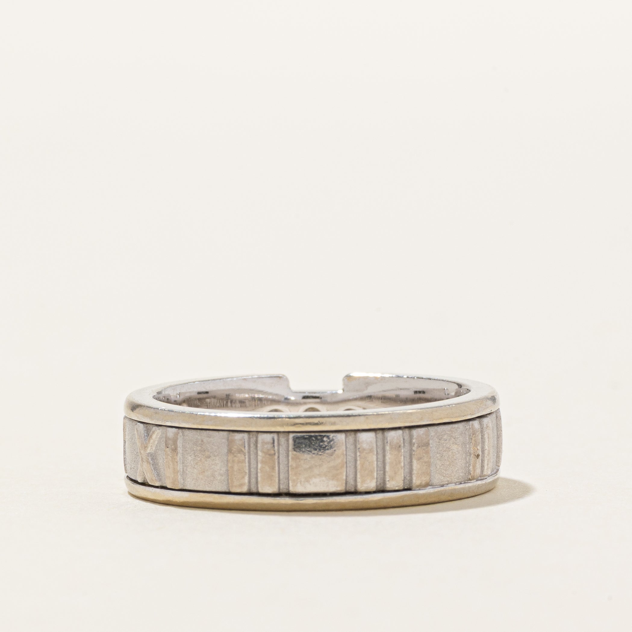 'Tiffany & Co' 1995 Italian 18k Diamond Atlas Ring | 0.18ctw | SZ 7