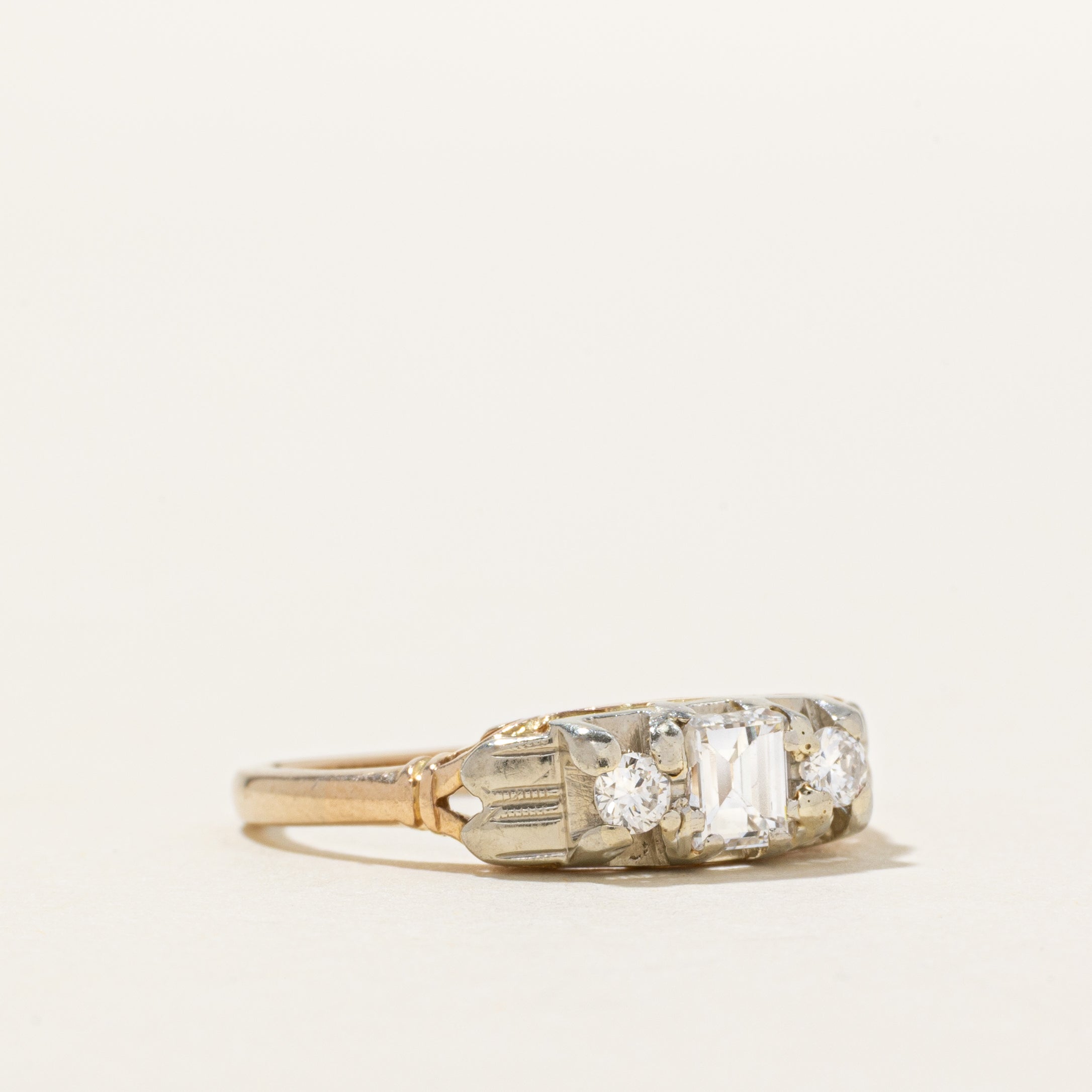 Vintage Three Stone Diamond Ring | 0.47ctw | SZ 7