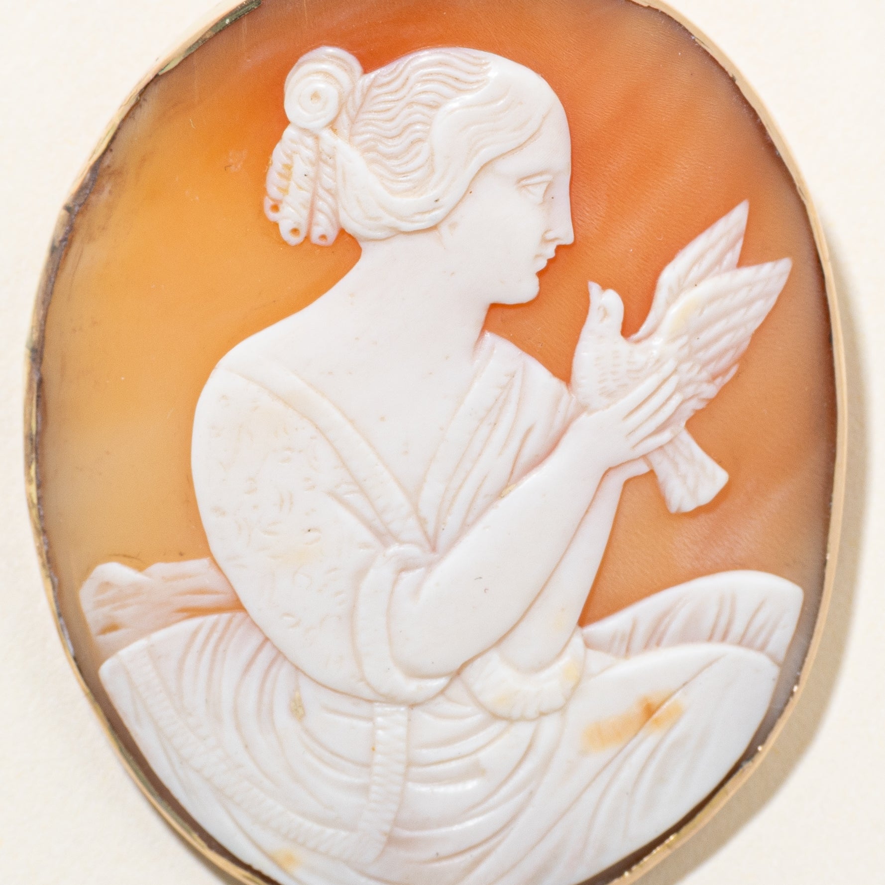 Vintage Cameo Sea Shell Pendant to Brooch | 50.00ct