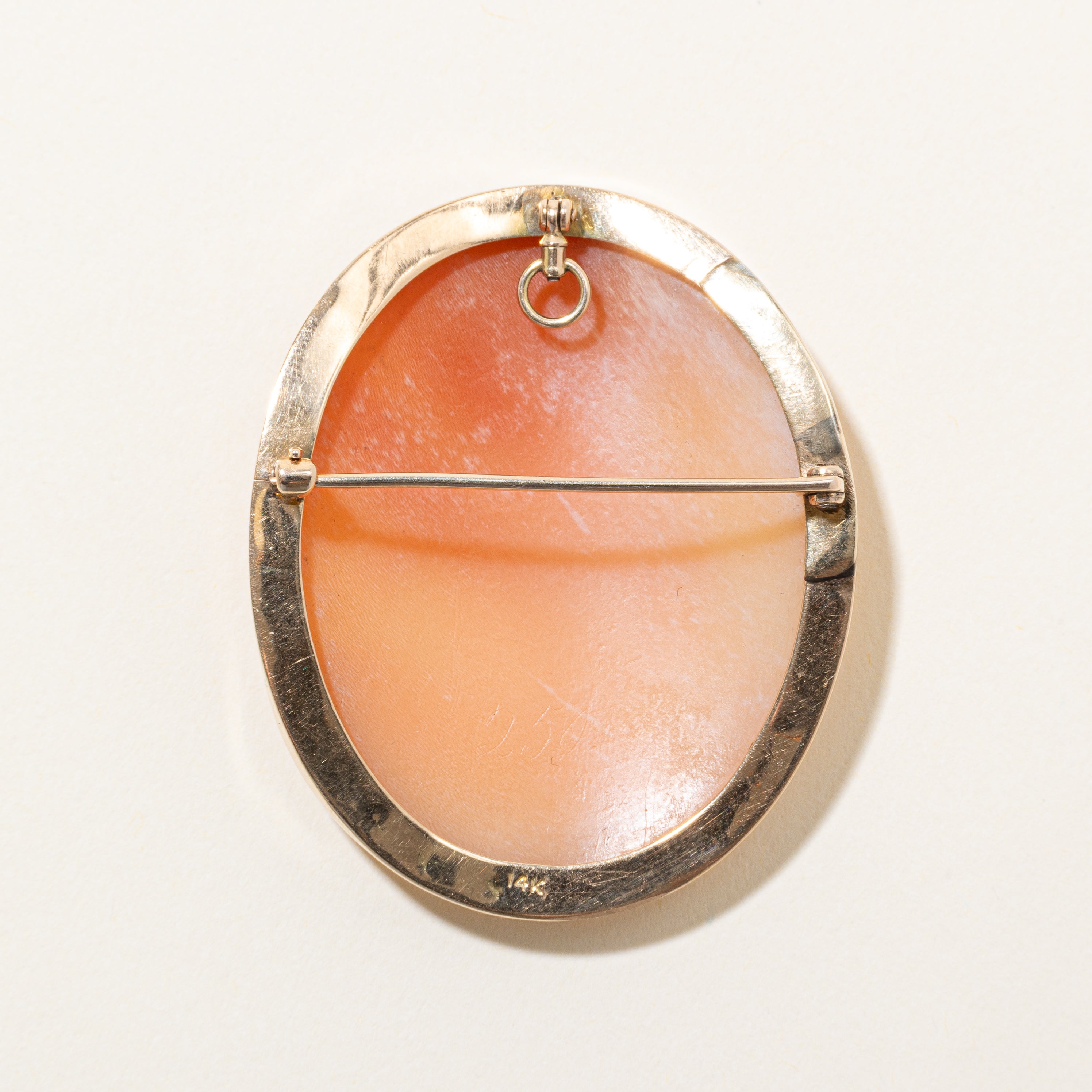 Vintage Cameo Sea Shell Pendant to Brooch | 50.00ct