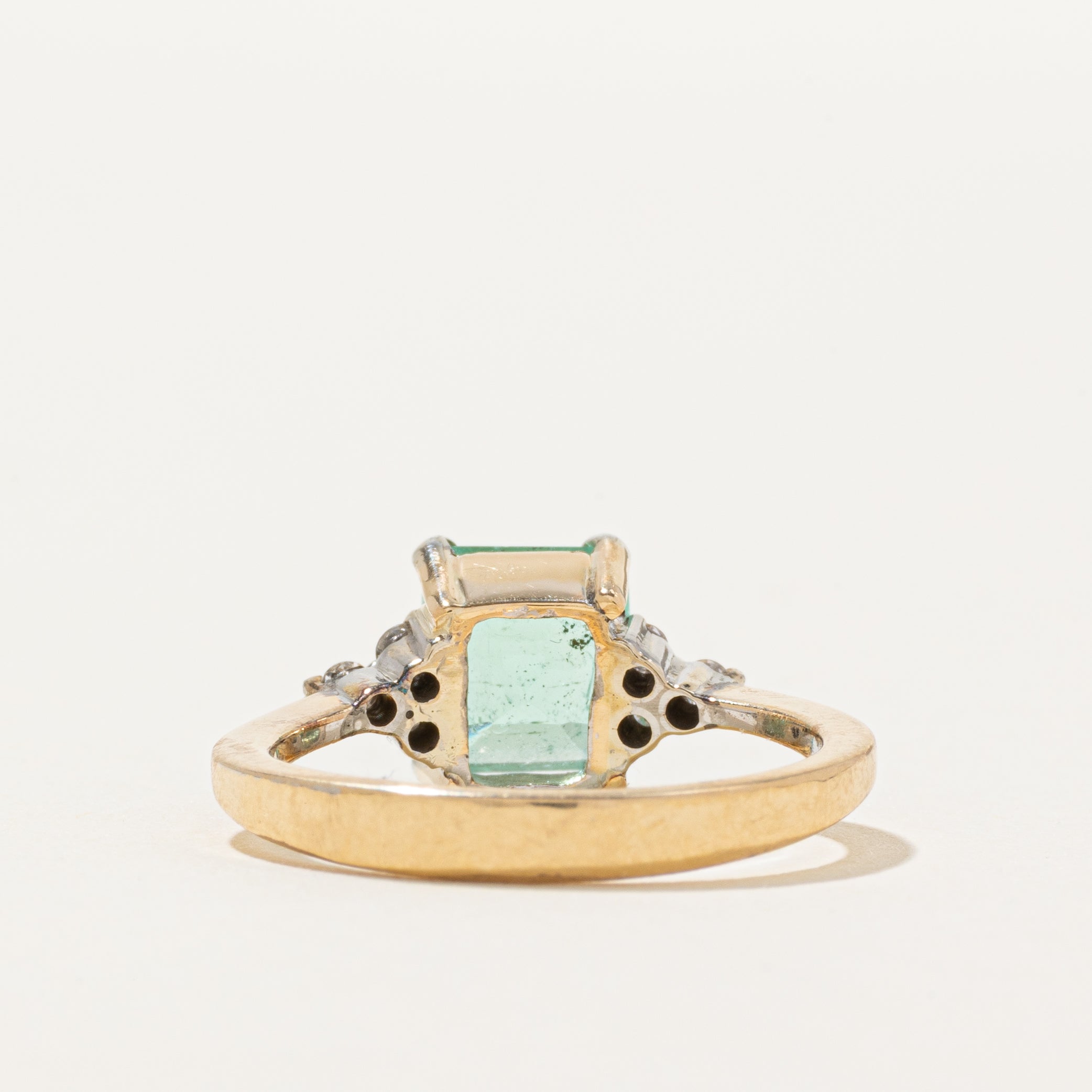 Emerald & Diamond Accented Ring | 1.75ct, 0.09ct | SZ 6
