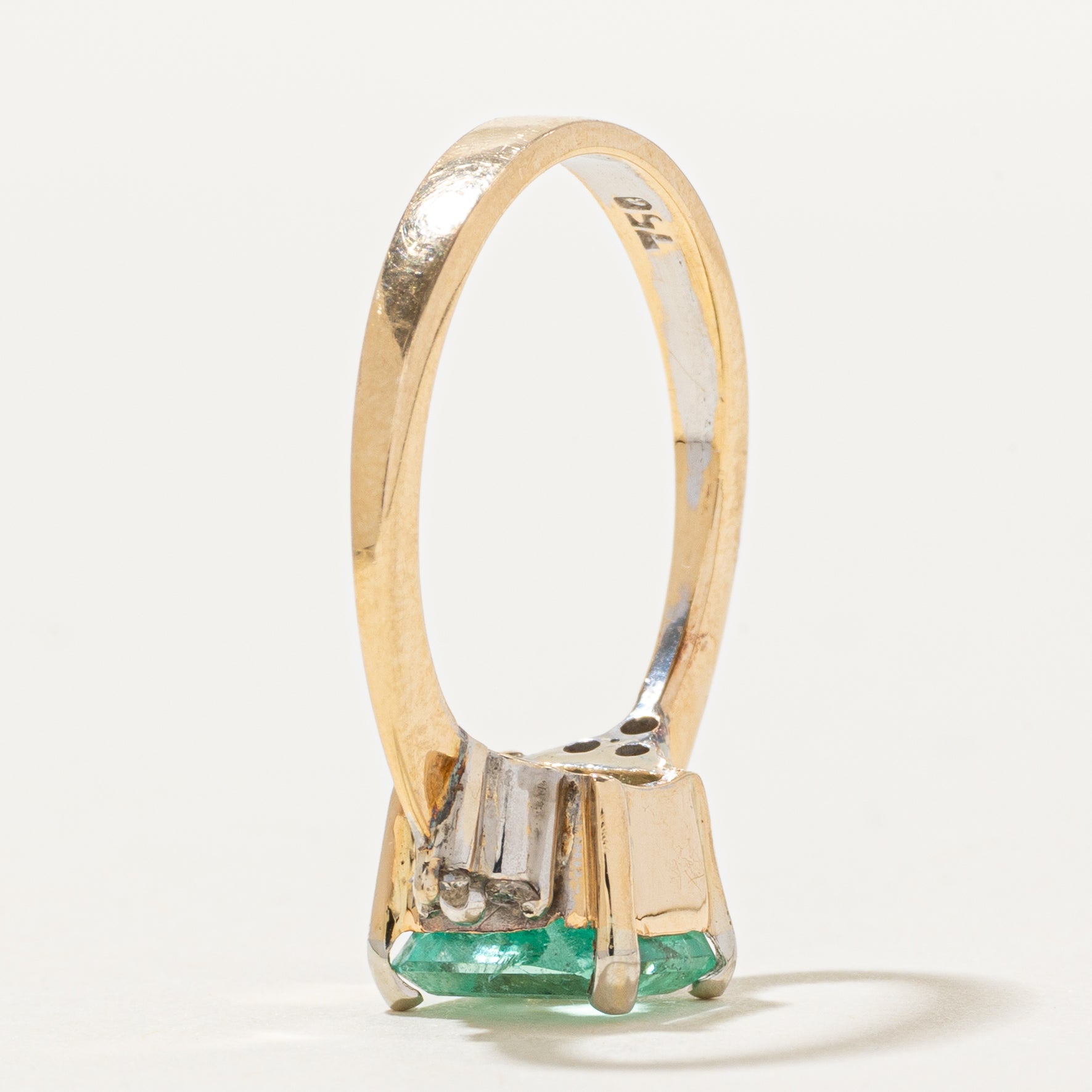 Emerald & Diamond Accented Ring | 1.75ct, 0.09ct | SZ 6