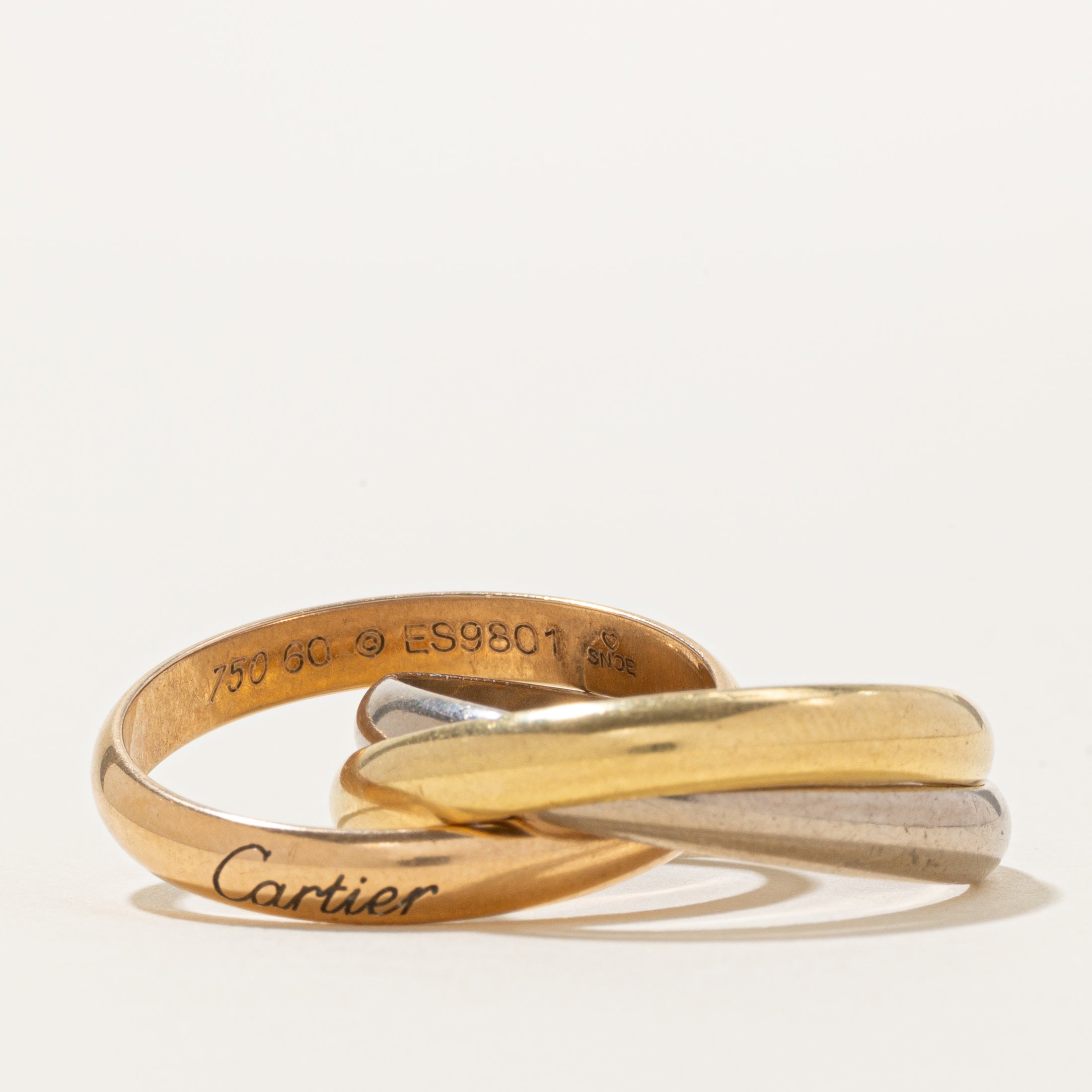 'Cartier' Classic Model Trinity Ring | SZ 8