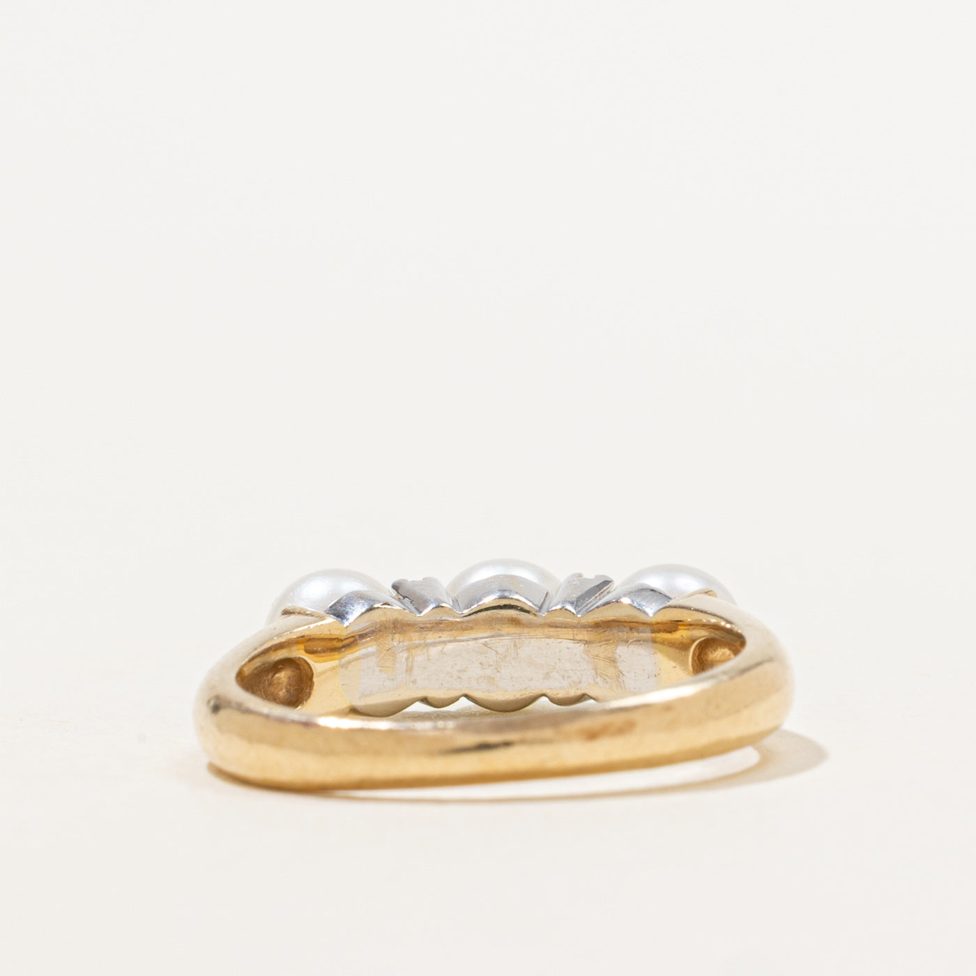 Bague perle et diamants | 3,00 ct, 0,04 ct | Taille 5,5 |