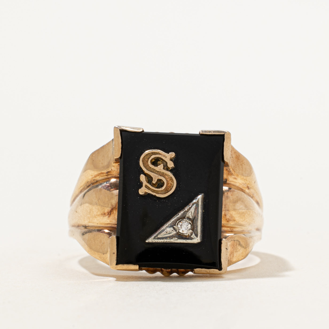 Bague en diamant avec initiale « S » | 6,00 ct, 0,02 ct | Taille 11,5 |