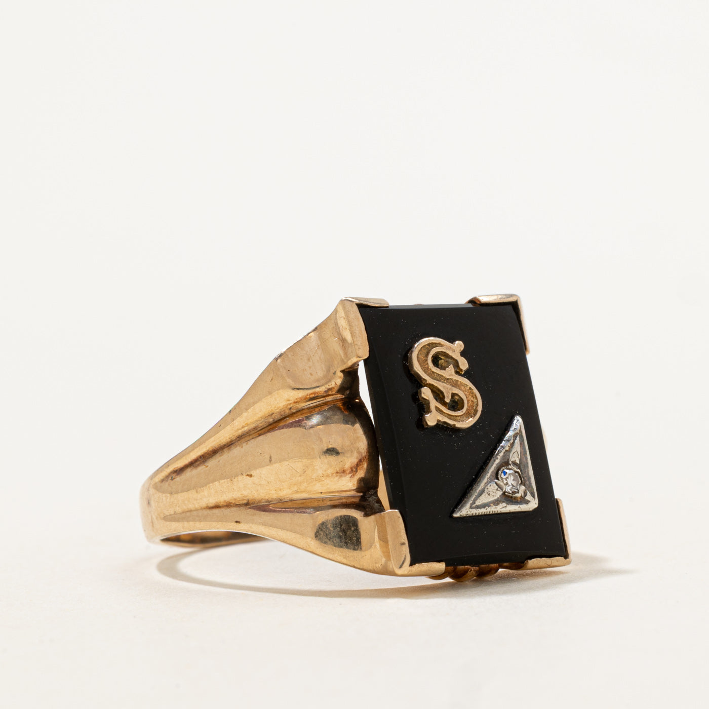 Bague en diamant avec initiale « S » | 6,00 ct, 0,02 ct | Taille 11,5 |