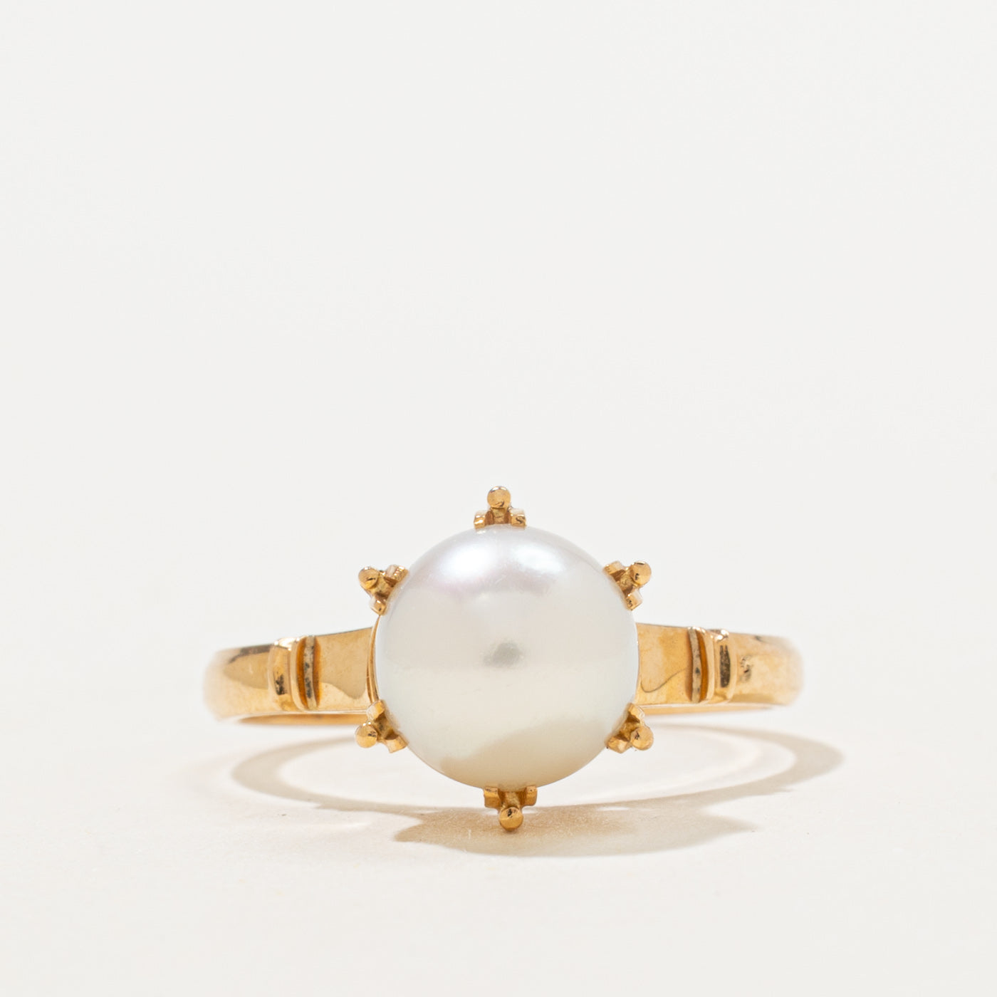 Claw Set Pearl Solitaire Ring | SZ 6.5 |