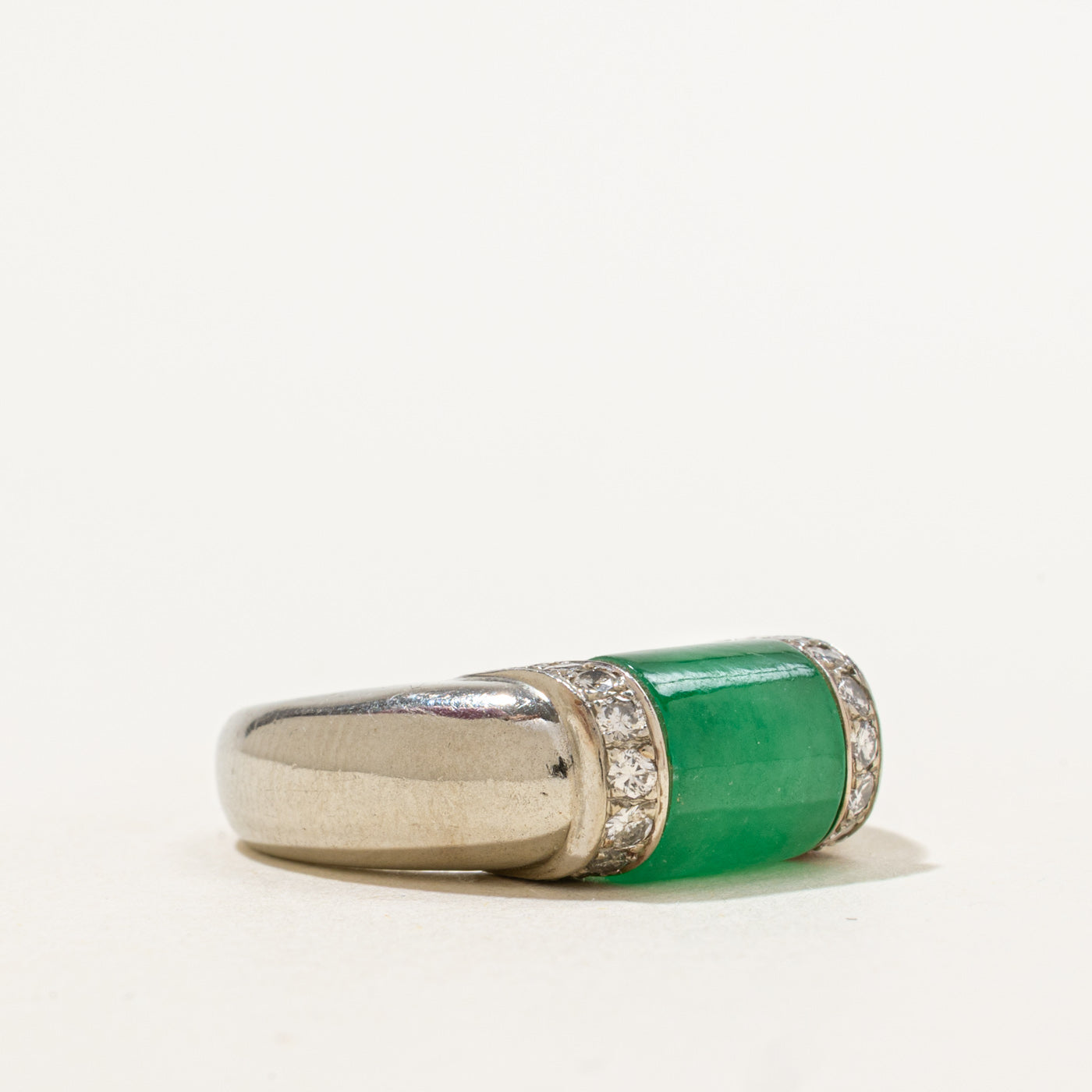 Jadeite & Diamond Ring | 5.00ct, 0.36ctw | SZ 6.5 |