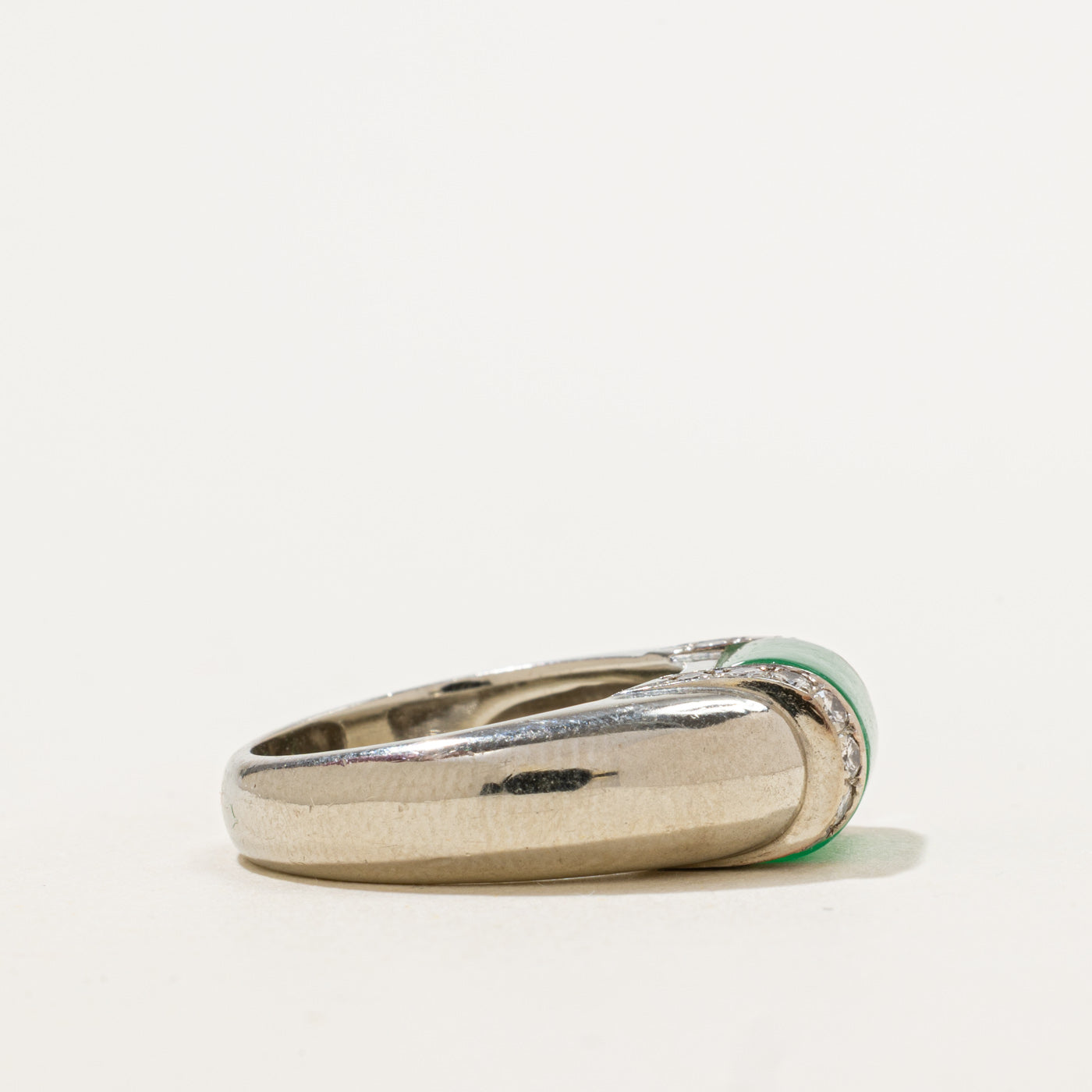 Jadeite & Diamond Ring | 5.00ct, 0.36ctw | SZ 6.5 |