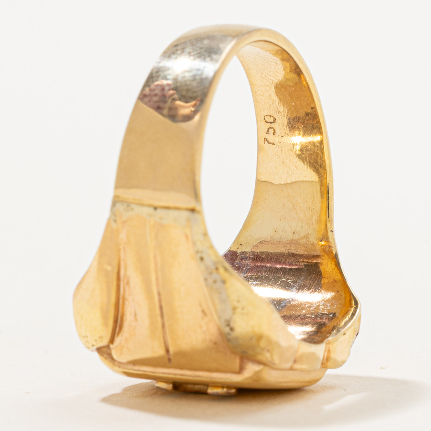 'C' Initialed Ruby Signet Ring | 0.06ct | SZ 12.25 |