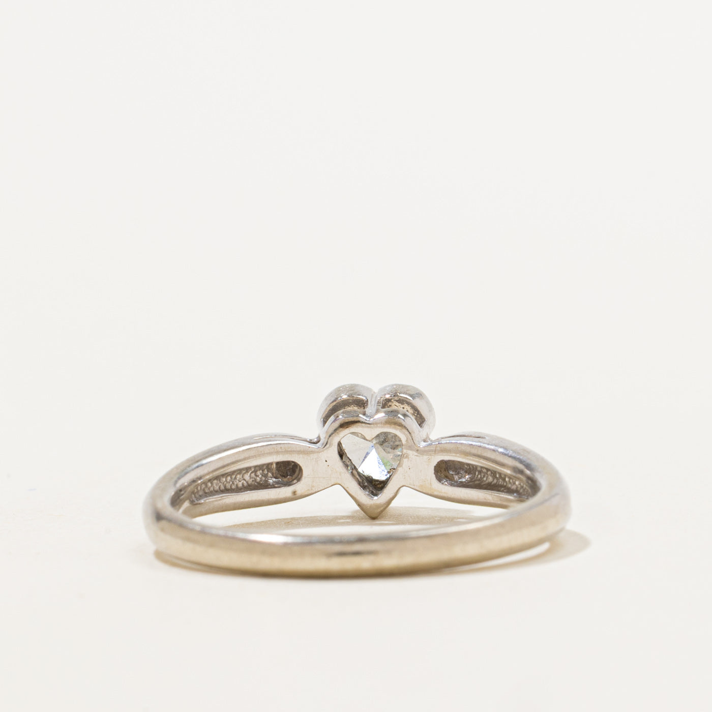 Bague en or avec diamant en forme de cœur | 0,40 ct | Taille 7 |