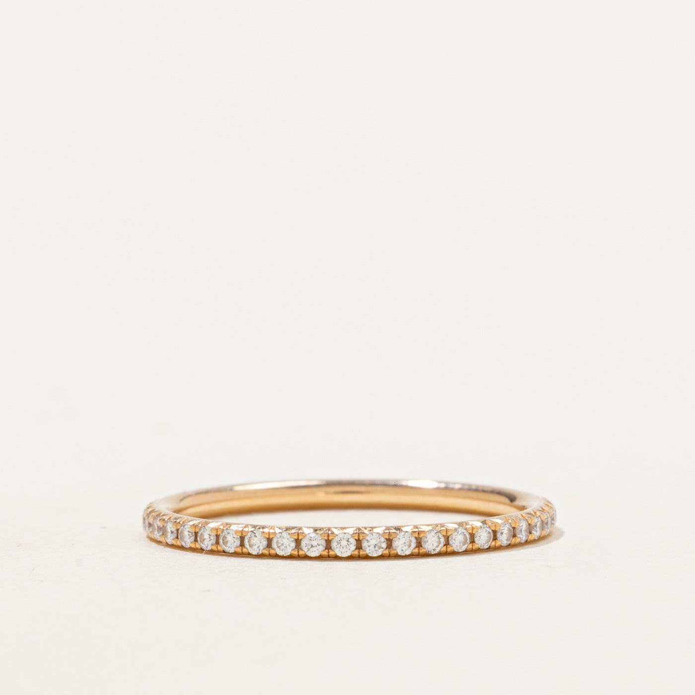 Bague en or rose 18 carats et diamants « Tiffany & Co. » Metro | 0,22 ct | Taille 6,5