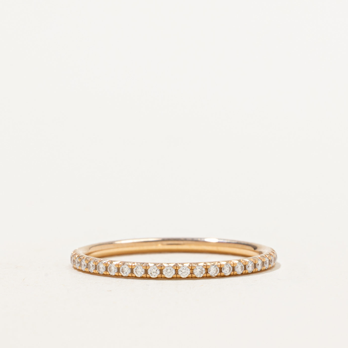 Bague en or rose 18 carats et diamants « Tiffany & Co. » Metro | 0,22 ct | Taille 6,5