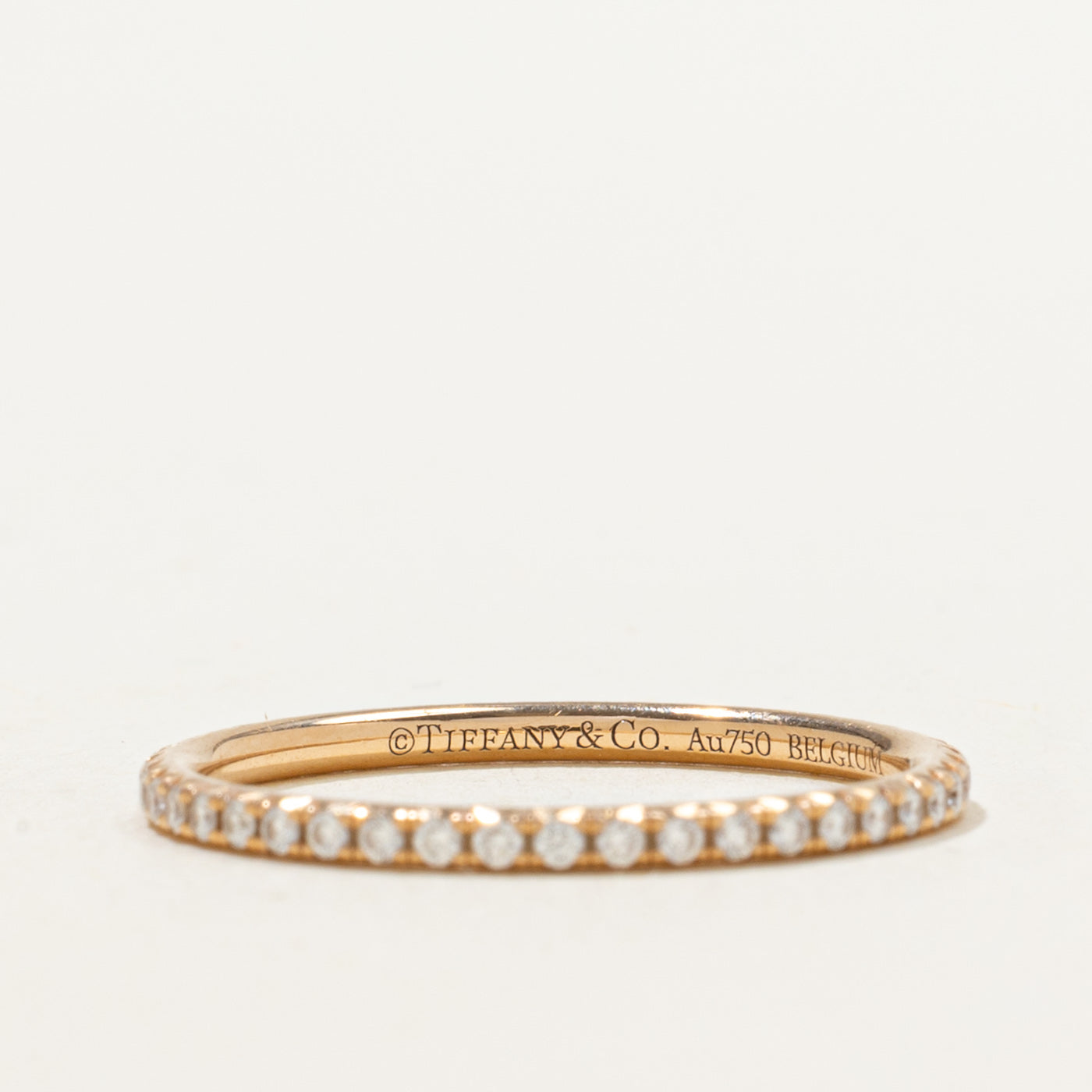 'Tiffany & Co.' Metro 18k Rose Gold Diamond Ring | 0.22ctw | SZ 6.5