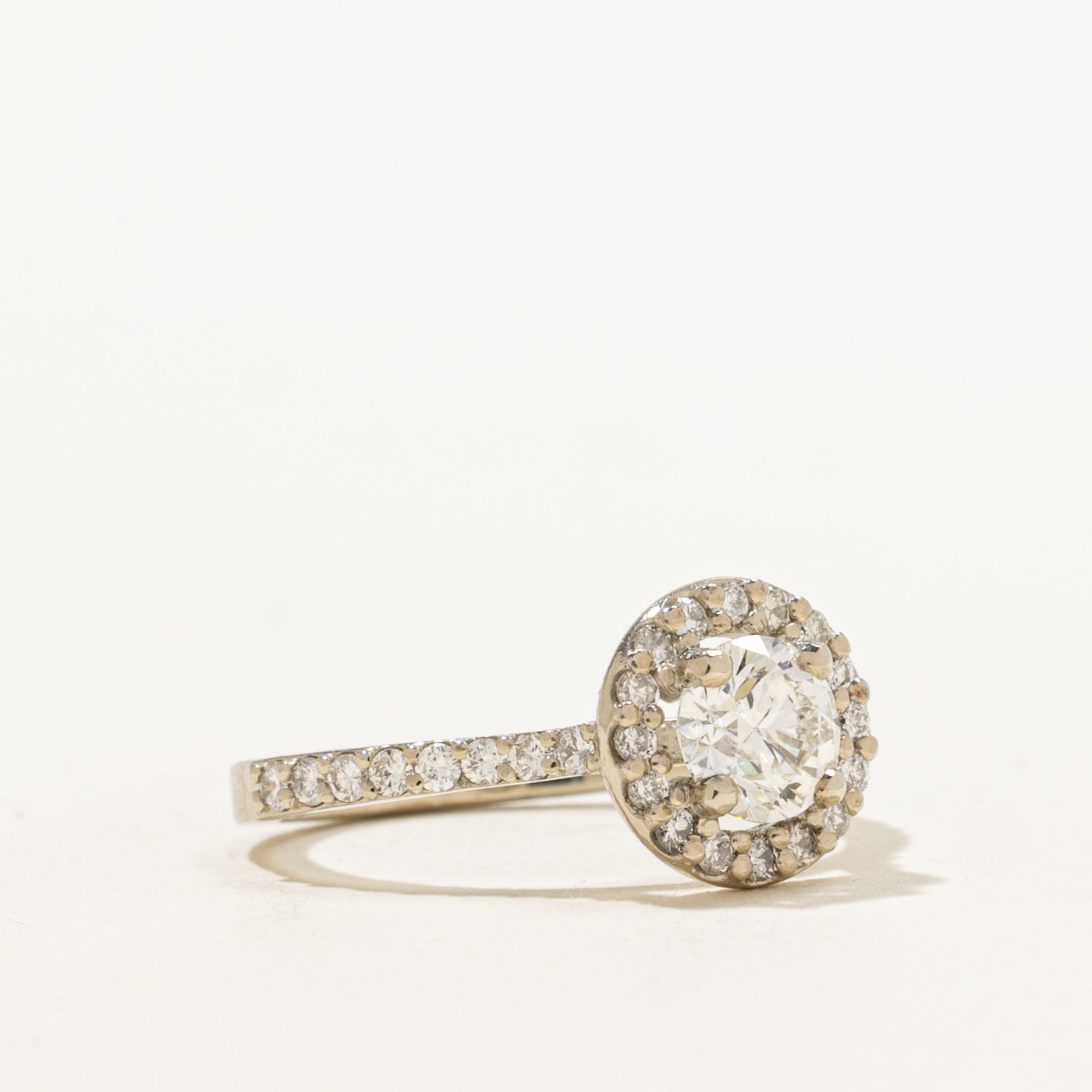 '100 Ways' Diamond Halo 18k Ring | 0.65ct, 0.36 ctw | SZ 5.75