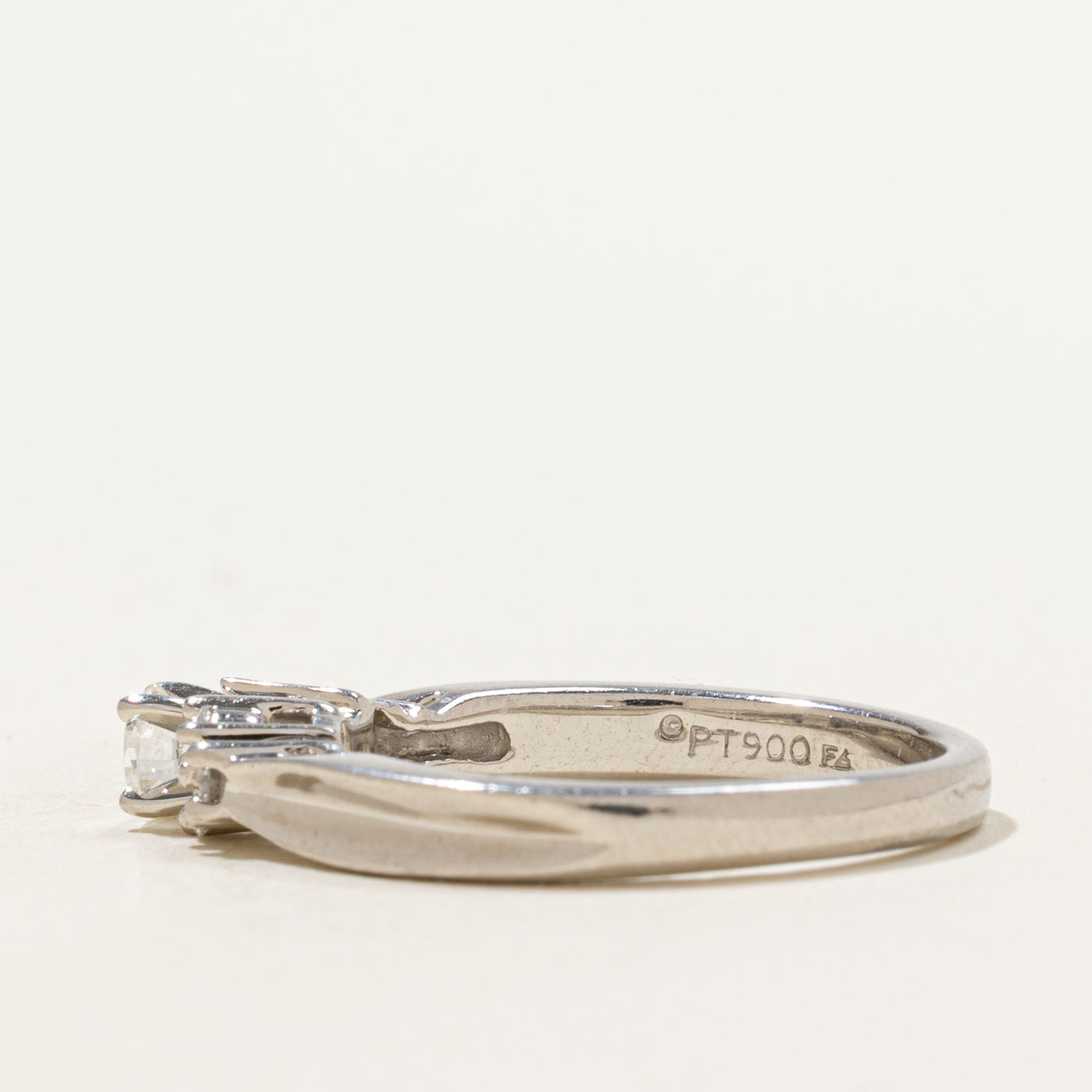 Petite Platinum Engagement Ring | 0.35ctw | SZ 7.25 |