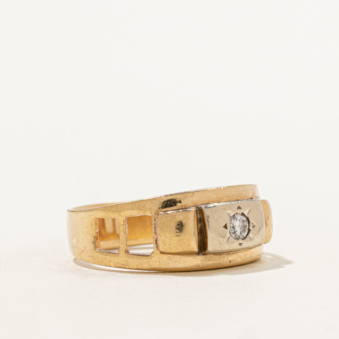 Bague solitaire diamant Starburst | 0,15 ct | Taille 9,25 |
