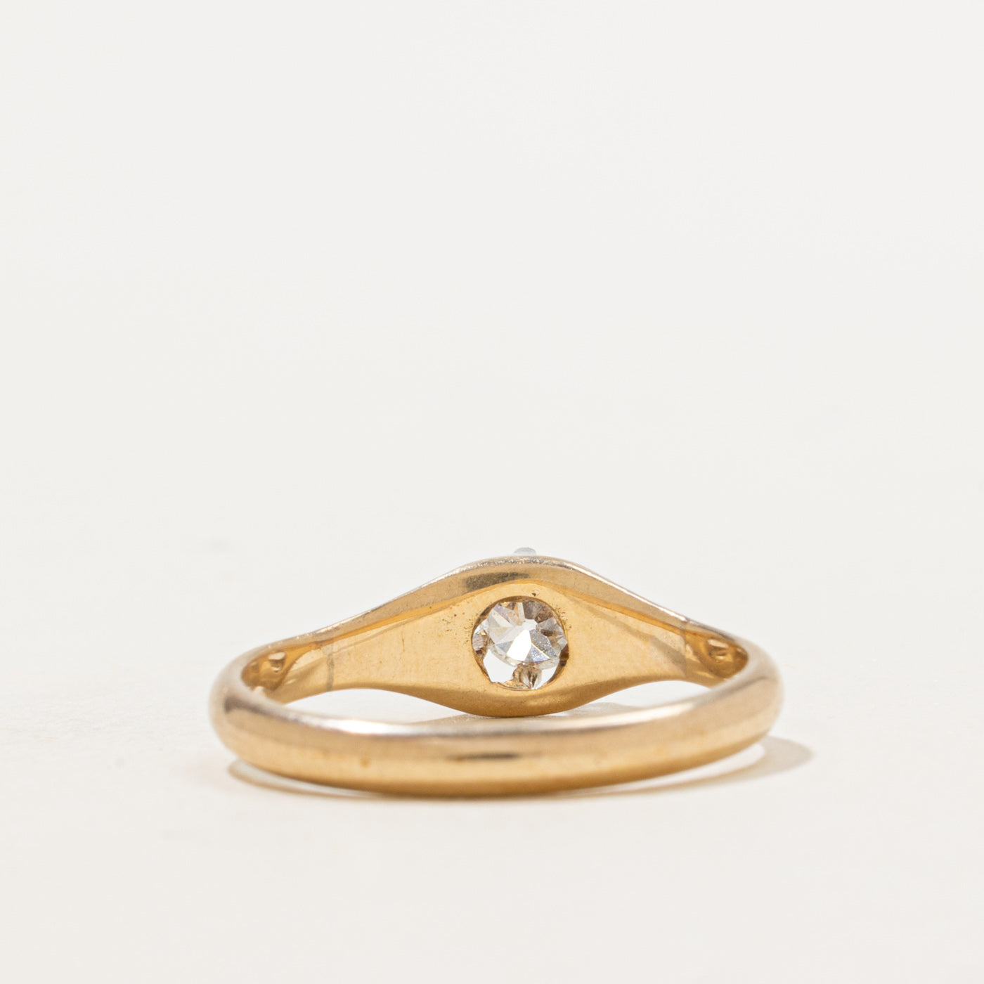 Bague solitaire en diamant de style édouardien | 0,22 ct | Taille 7 |