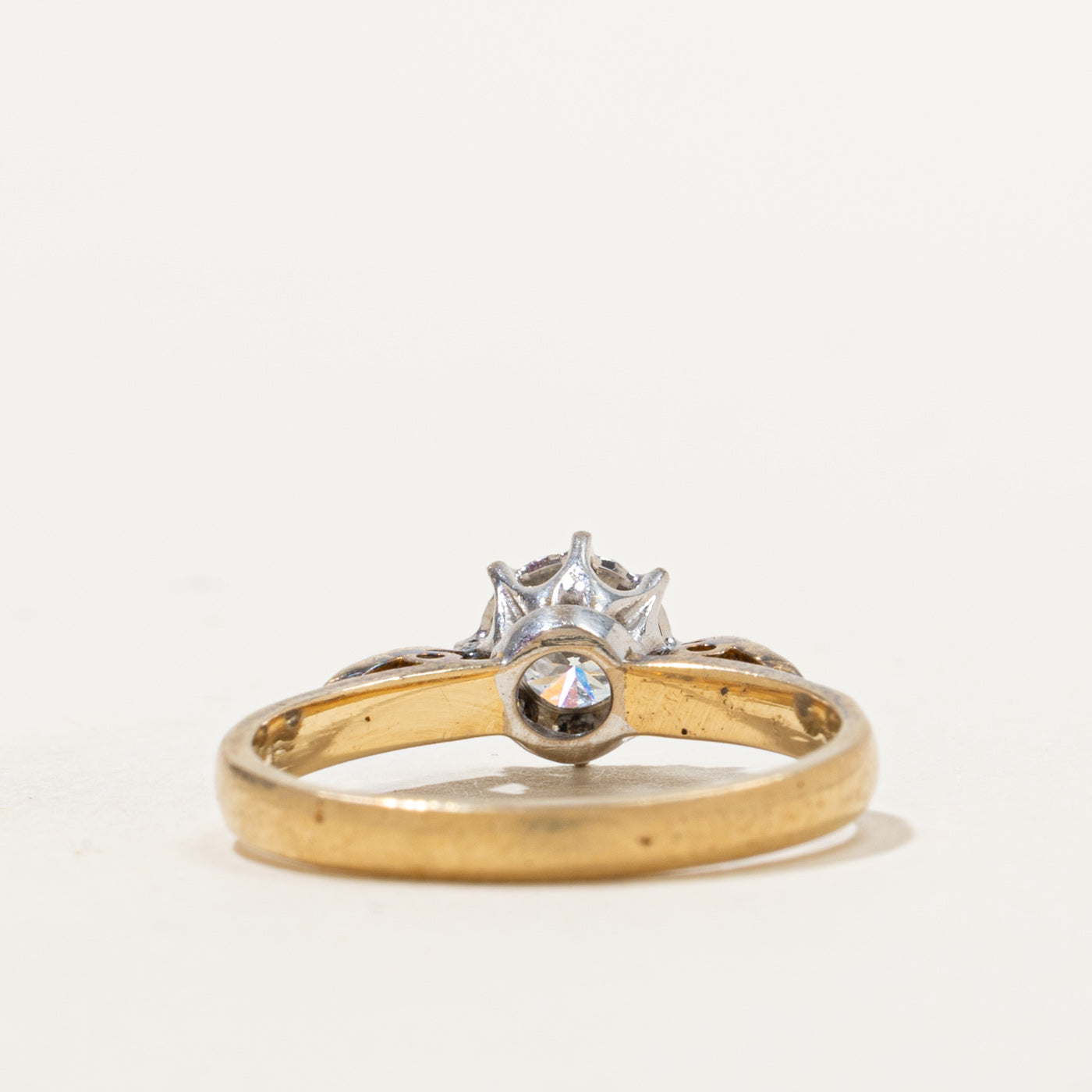 Bague solitaire sertie d'un diamant illusion | 0,26 ct | Taille 6,5 |