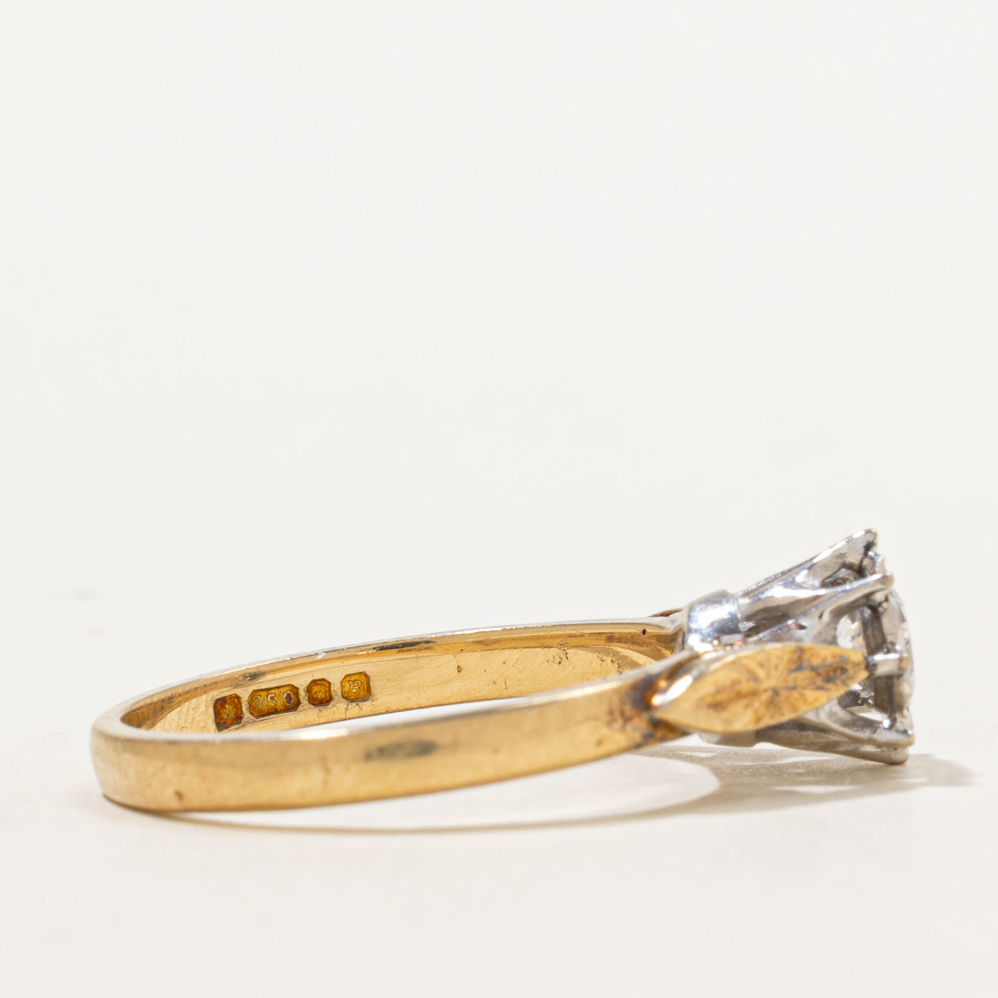 Bague solitaire sertie d'un diamant illusion | 0,26 ct | Taille 6,5 |